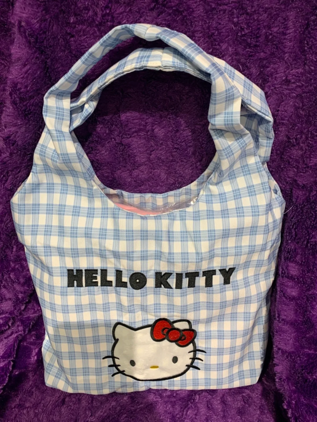 Hello Kitty Plaid Tote Bag thumbnail