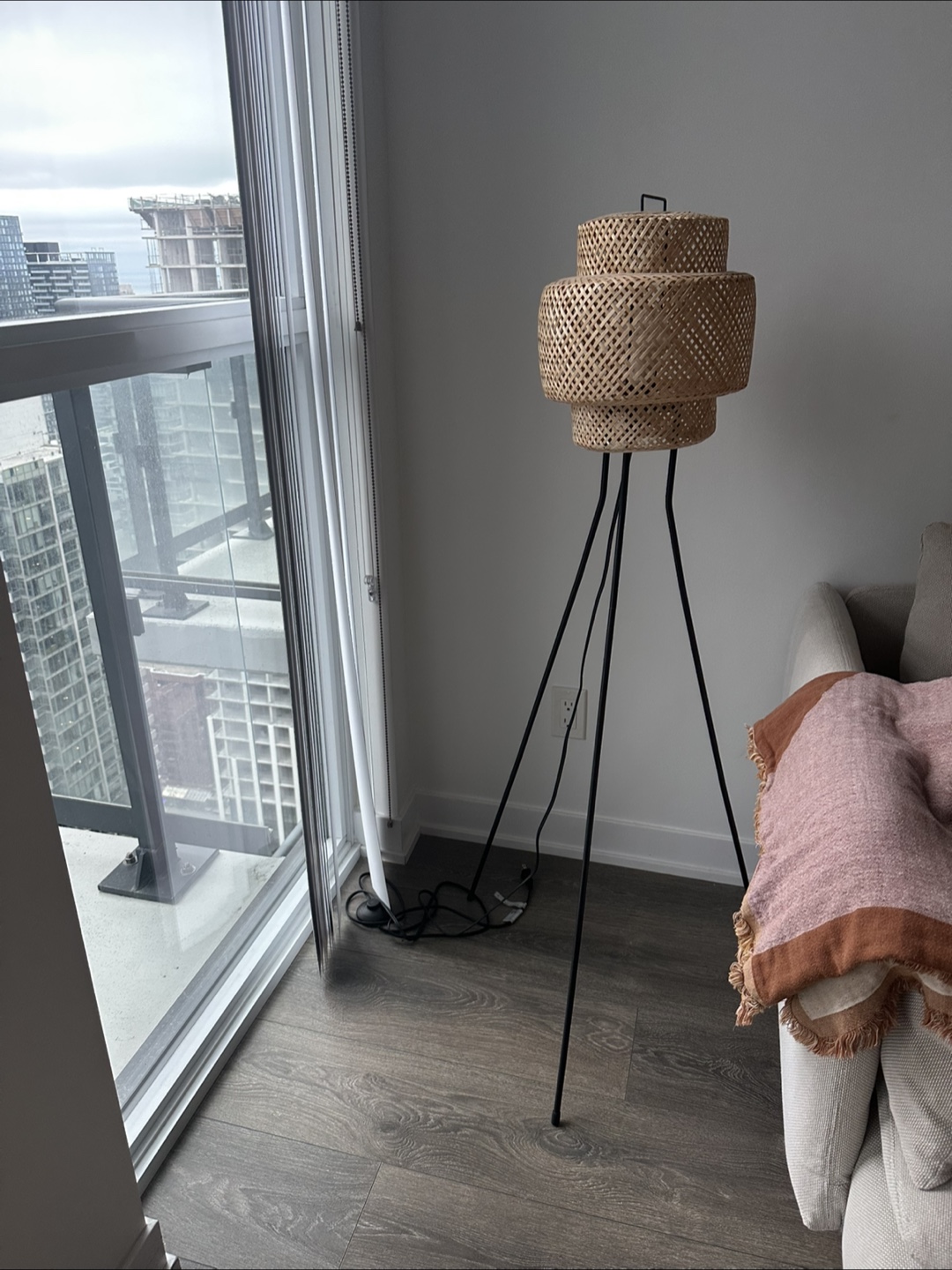 IKEA SINNERLIG floor lamp bamboo handmade - photo 5