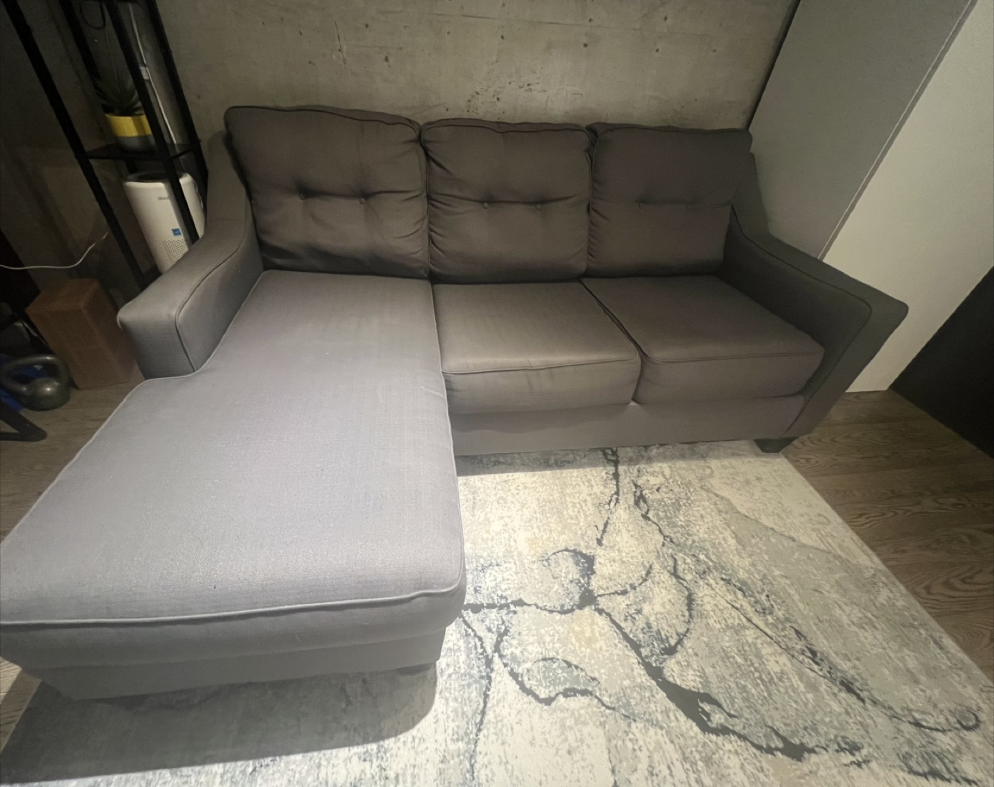 Grey Chaise Lounge Sofa
