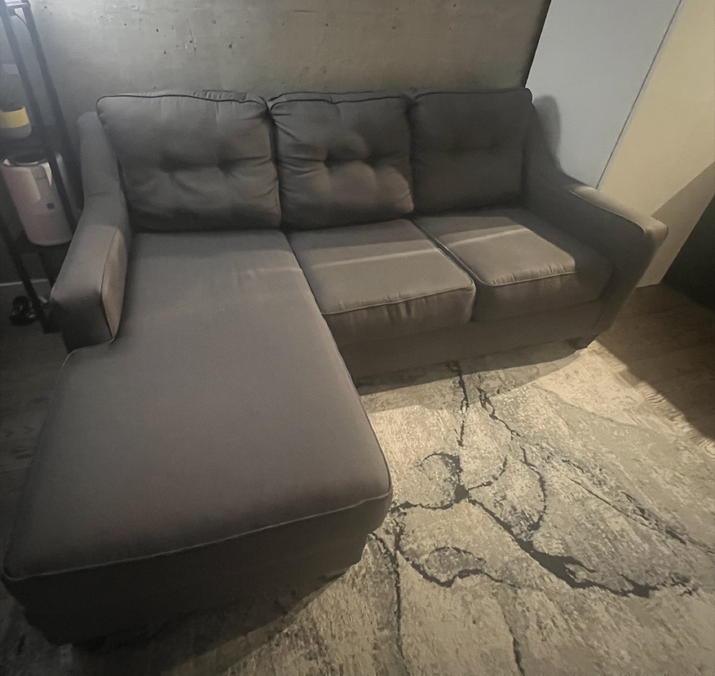 Grey Chaise Lounge Sofa - photo 2
