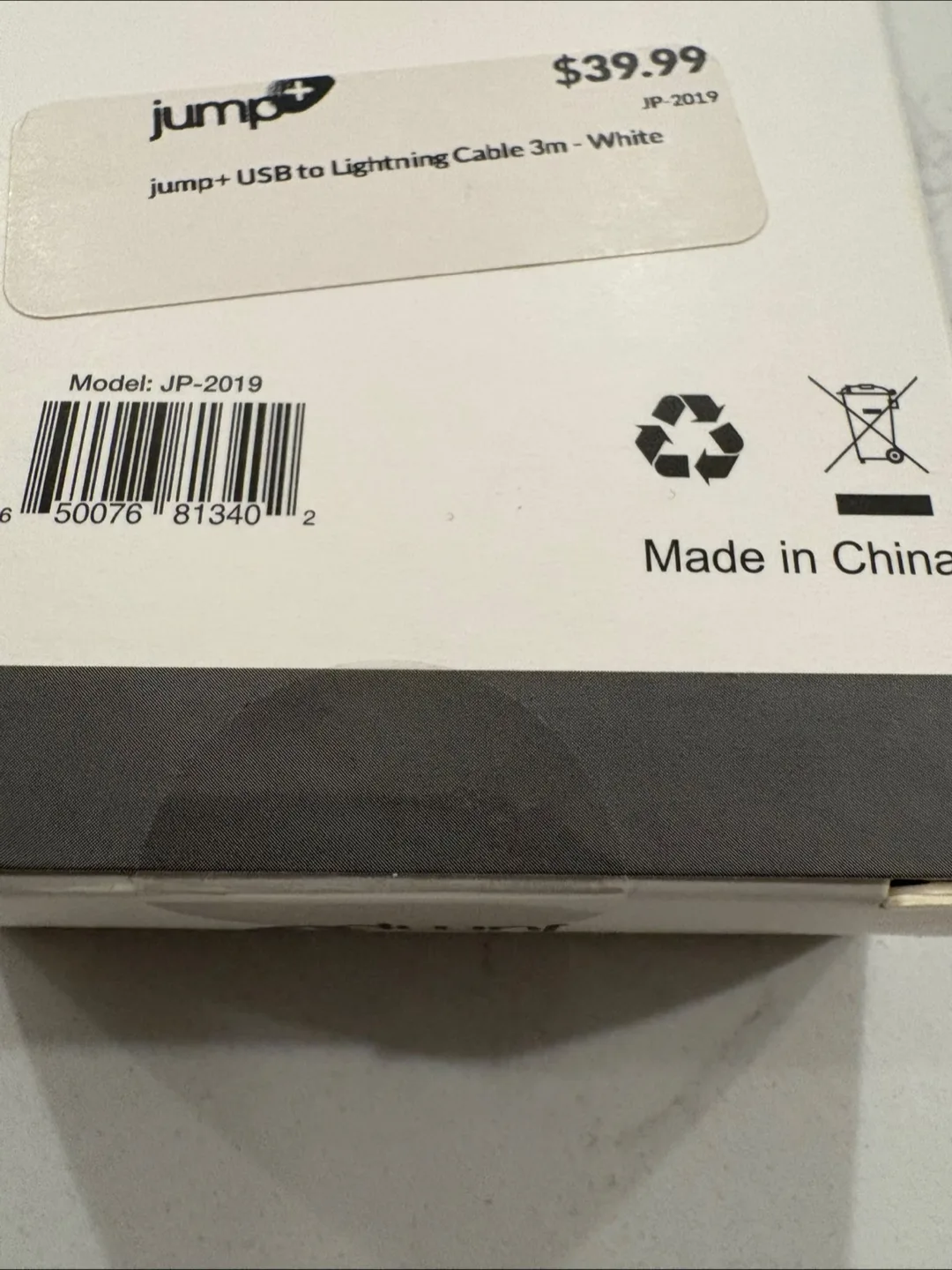 Jump+ 3M Lightning to USB Cable - New in Box image indicator(4)