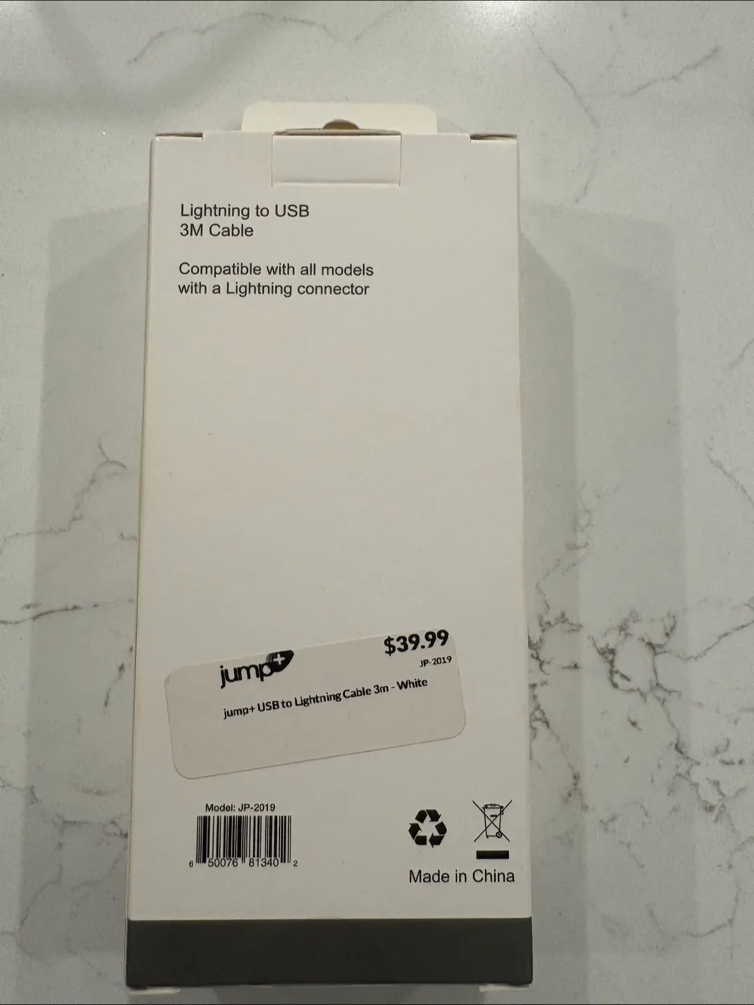 Jump+ 3M Lightning to USB Cable - New in Box image indicator(2)