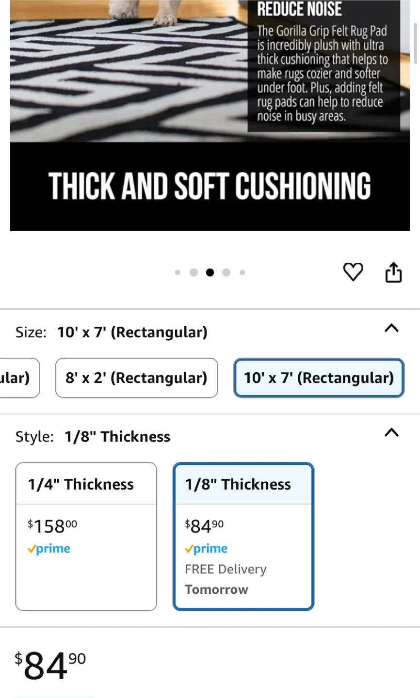 New Gorilla Grip Rug Pad, 7ftx10ft image indicator(10)