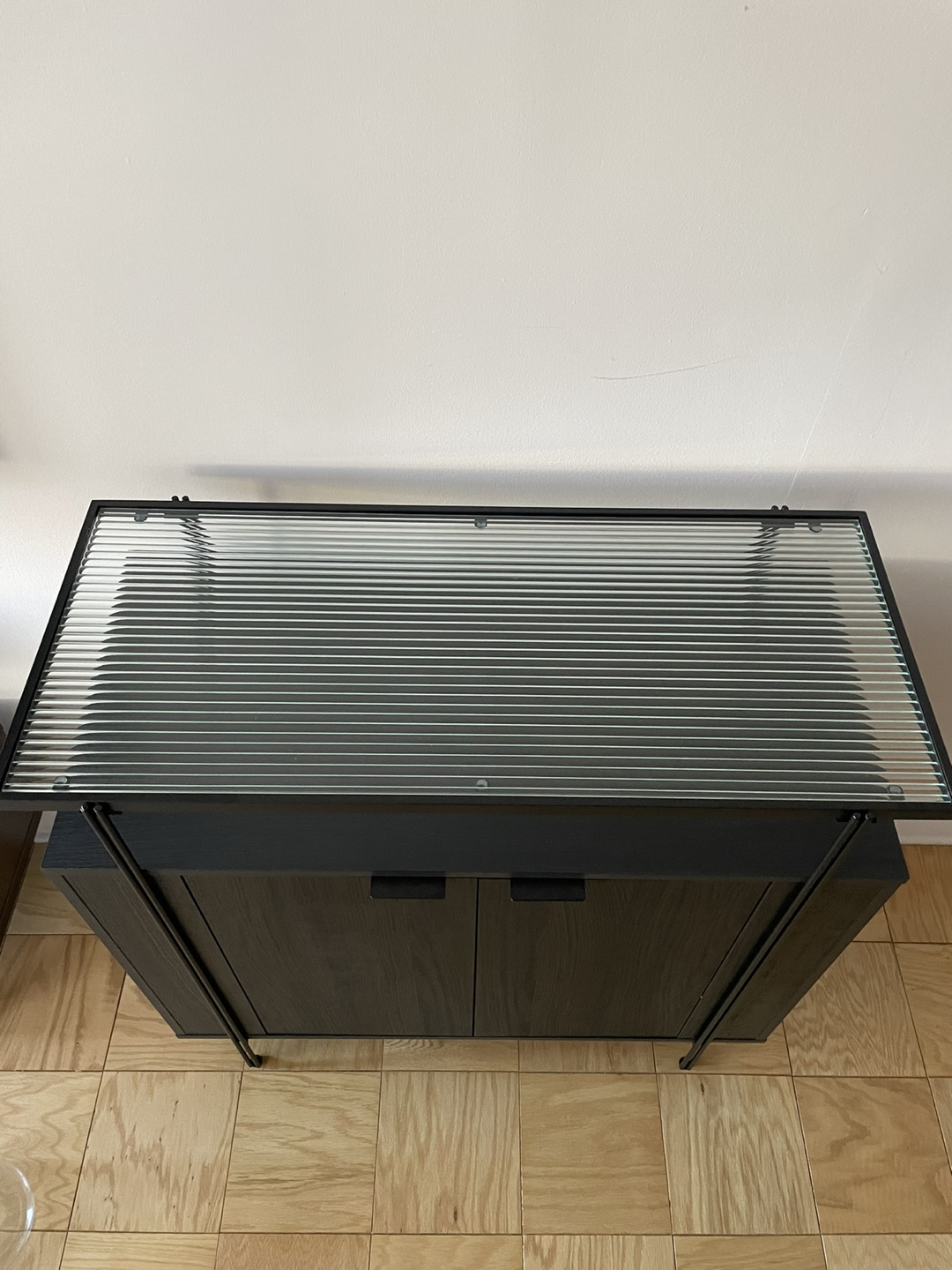 Modern Storage Cabinet with Glass Top - photo 2