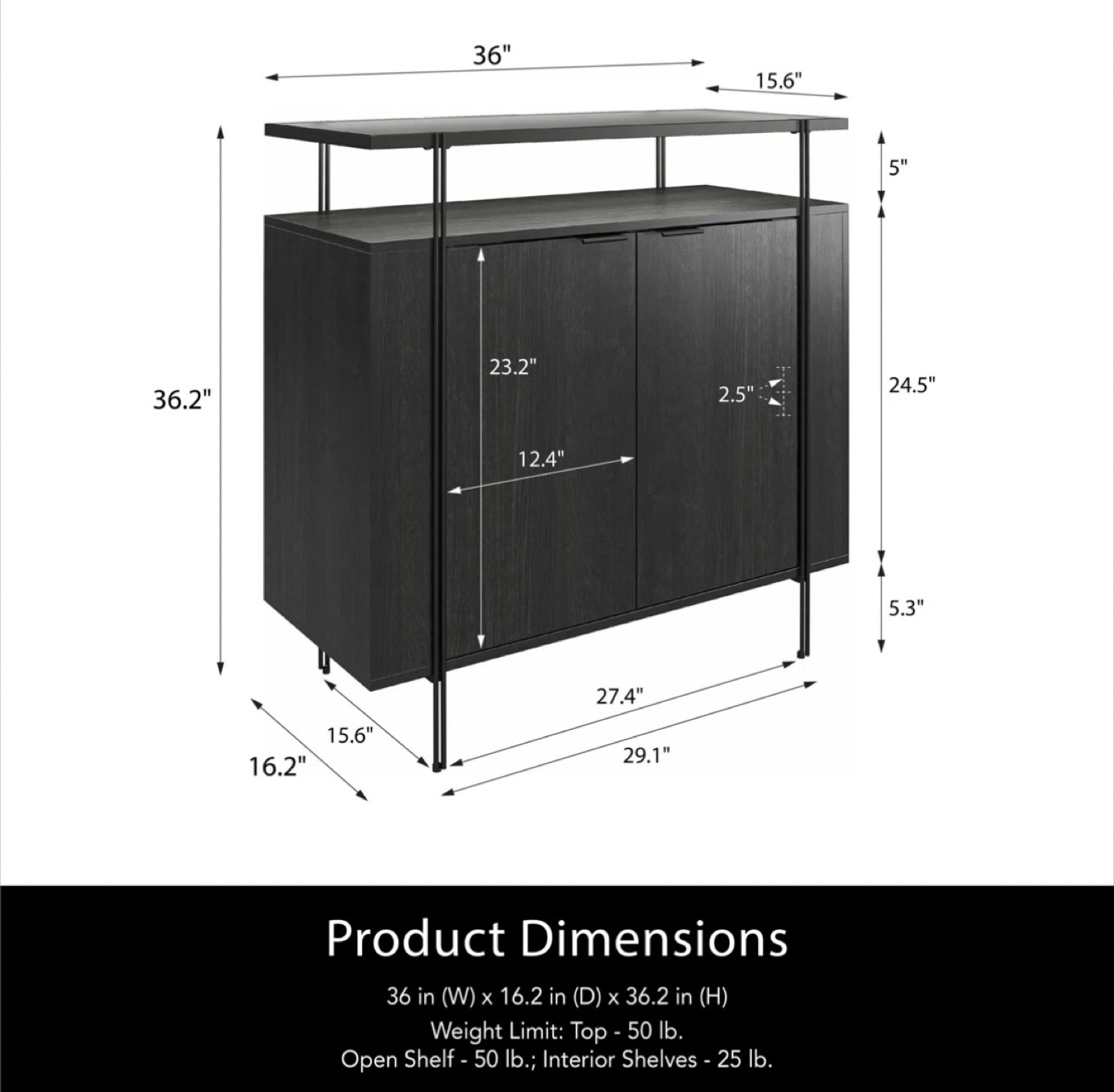Modern Storage Cabinet with Glass Top - photo 4