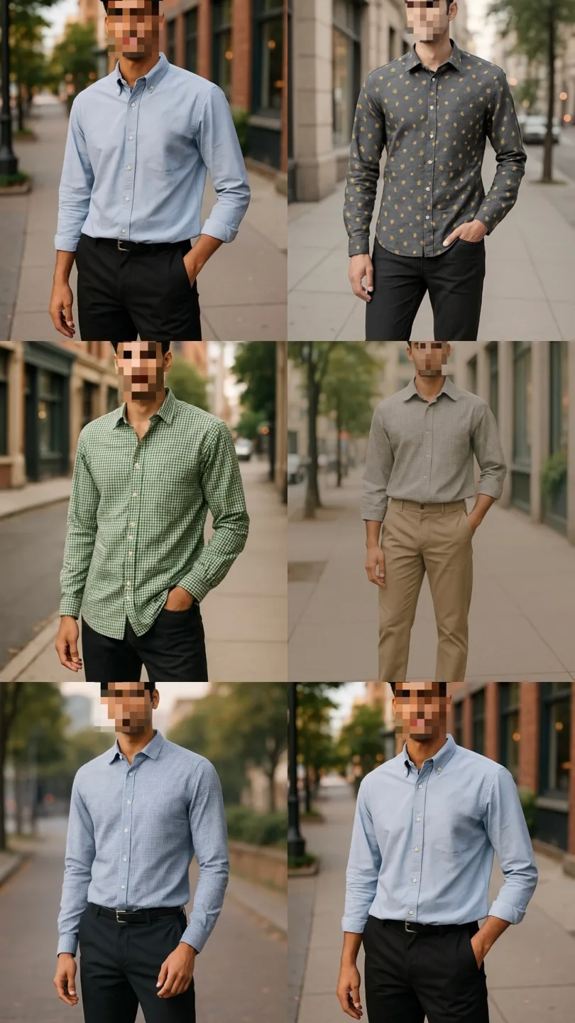 All for $30- 5 Men's Pure Cotton Dress Shirts thumbnail