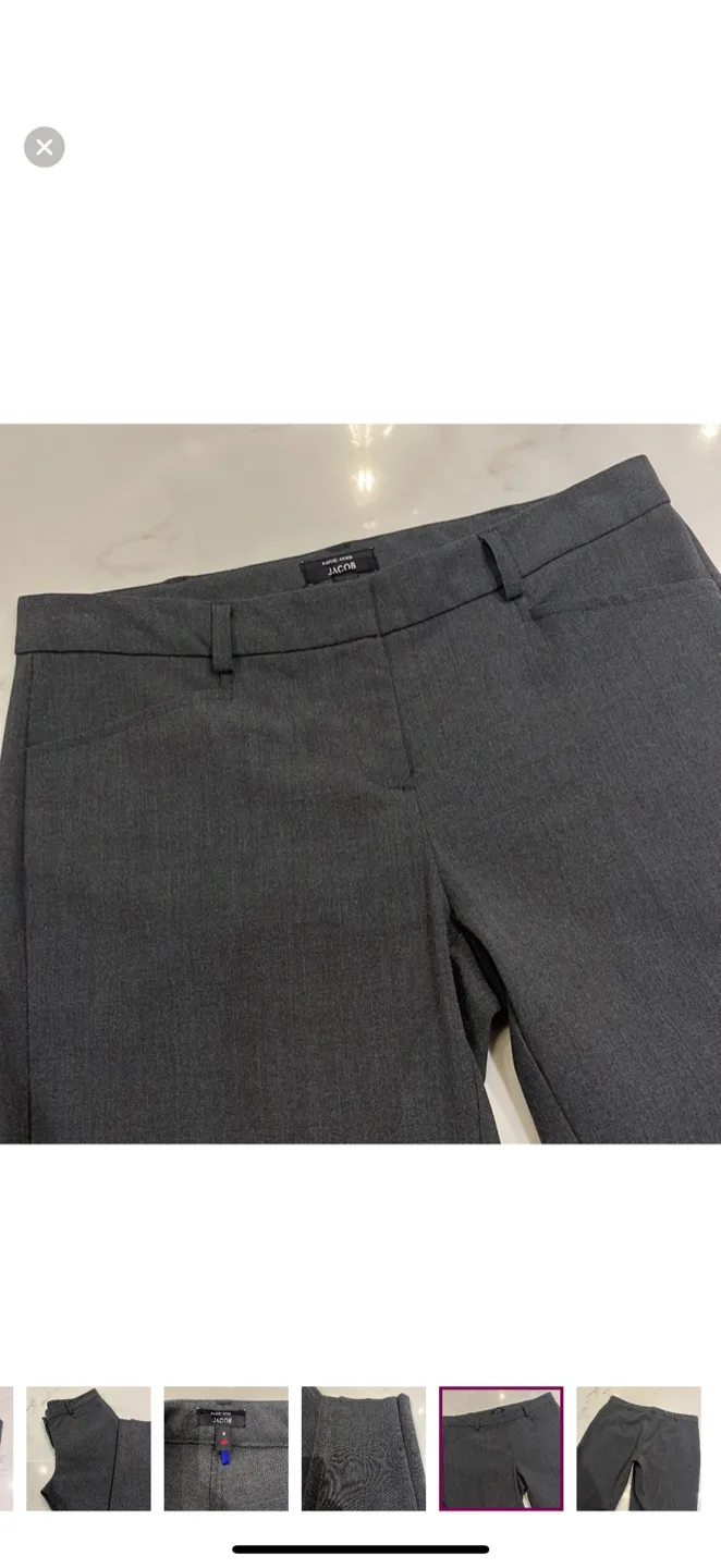 Women’s Grey straight leg dress Pants image indicator(6)