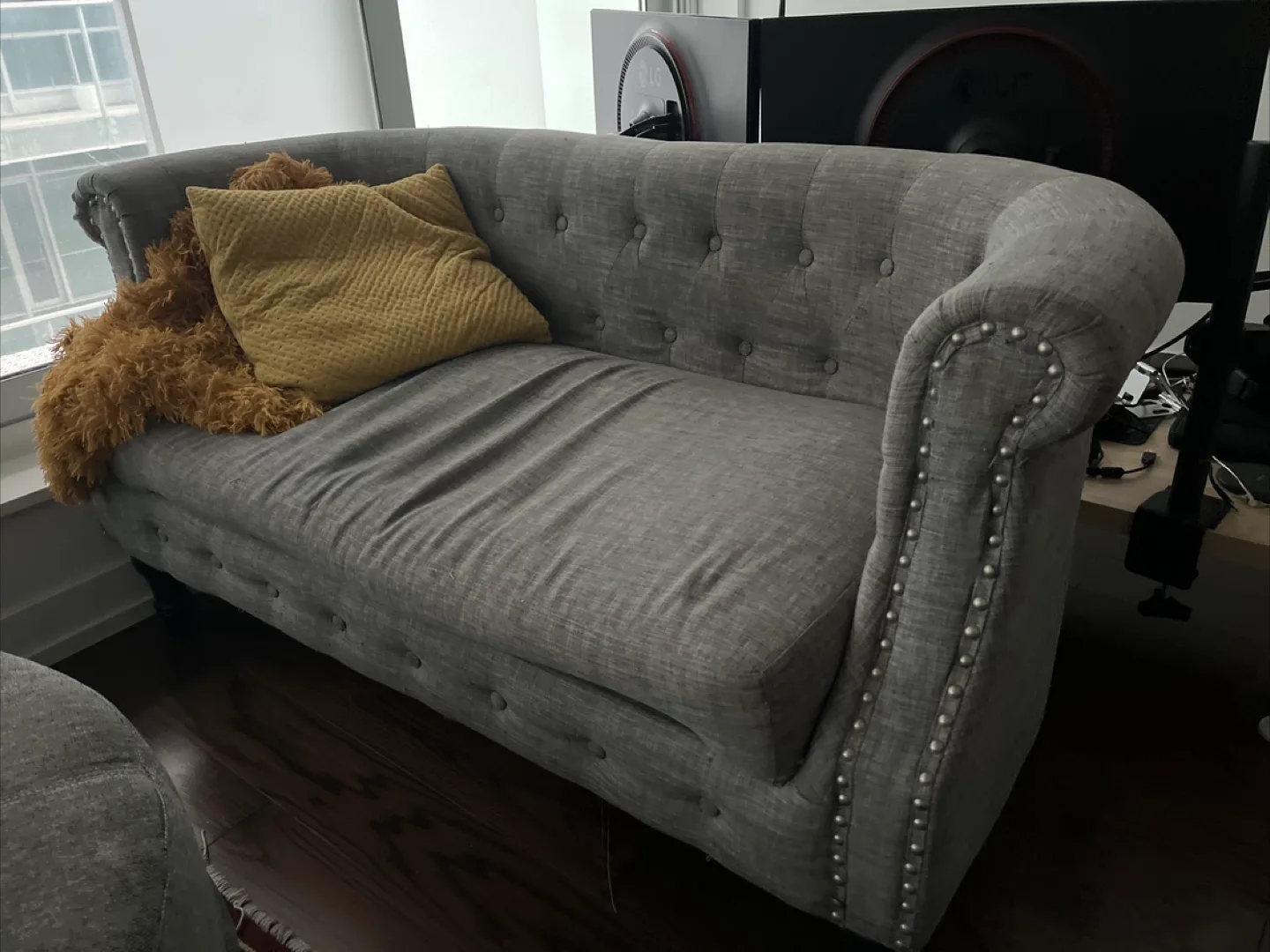 Gray Loveseat Sofa thumbnail