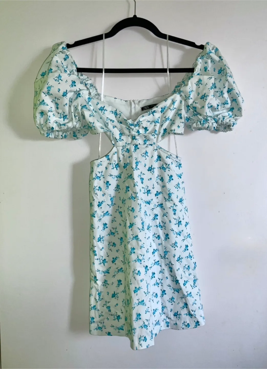 Zara Puff Sleeve Mini Dress thumbnail