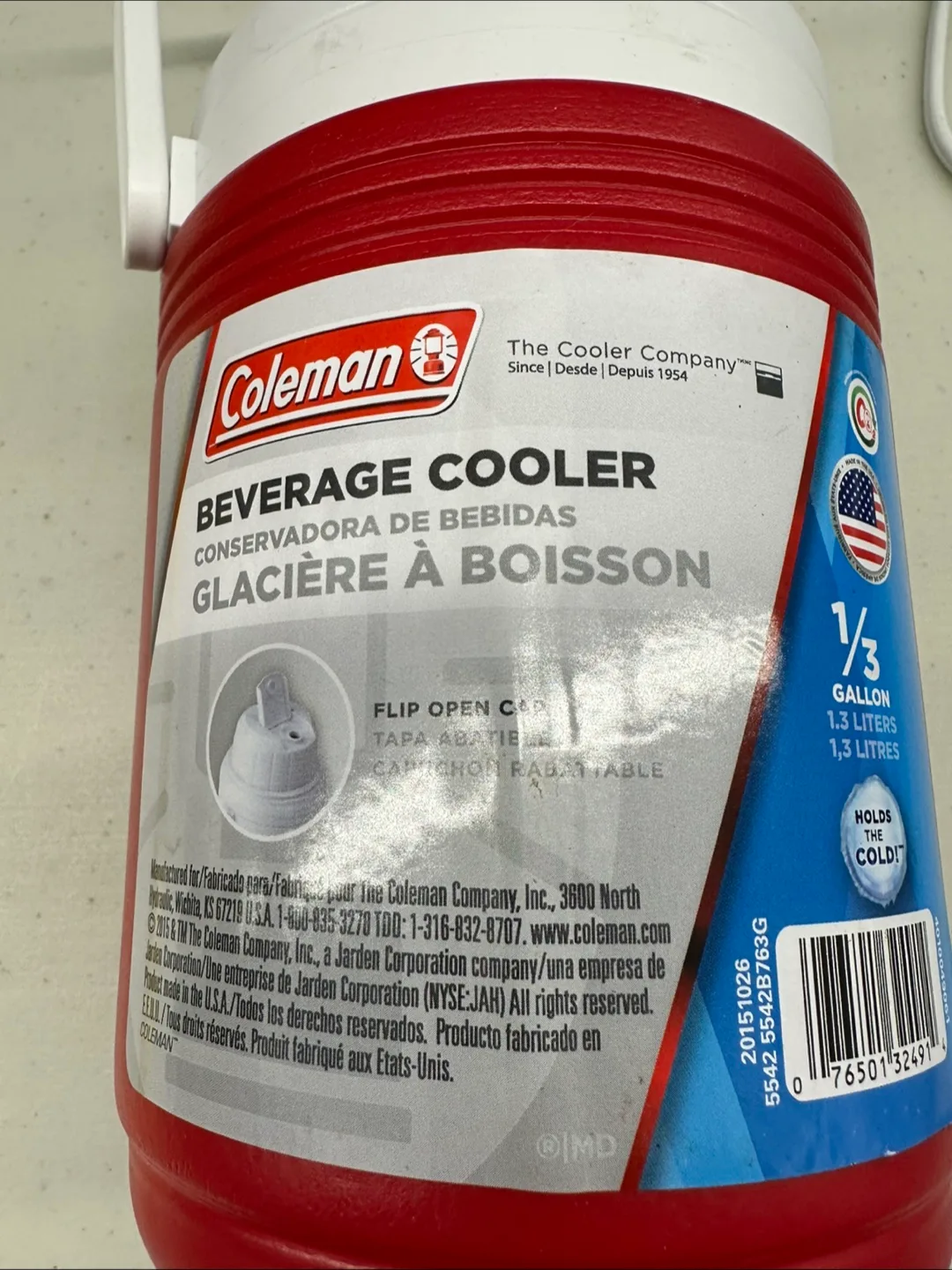 Coleman Beverage Cooler 1/3 Gallon image indicator(2)