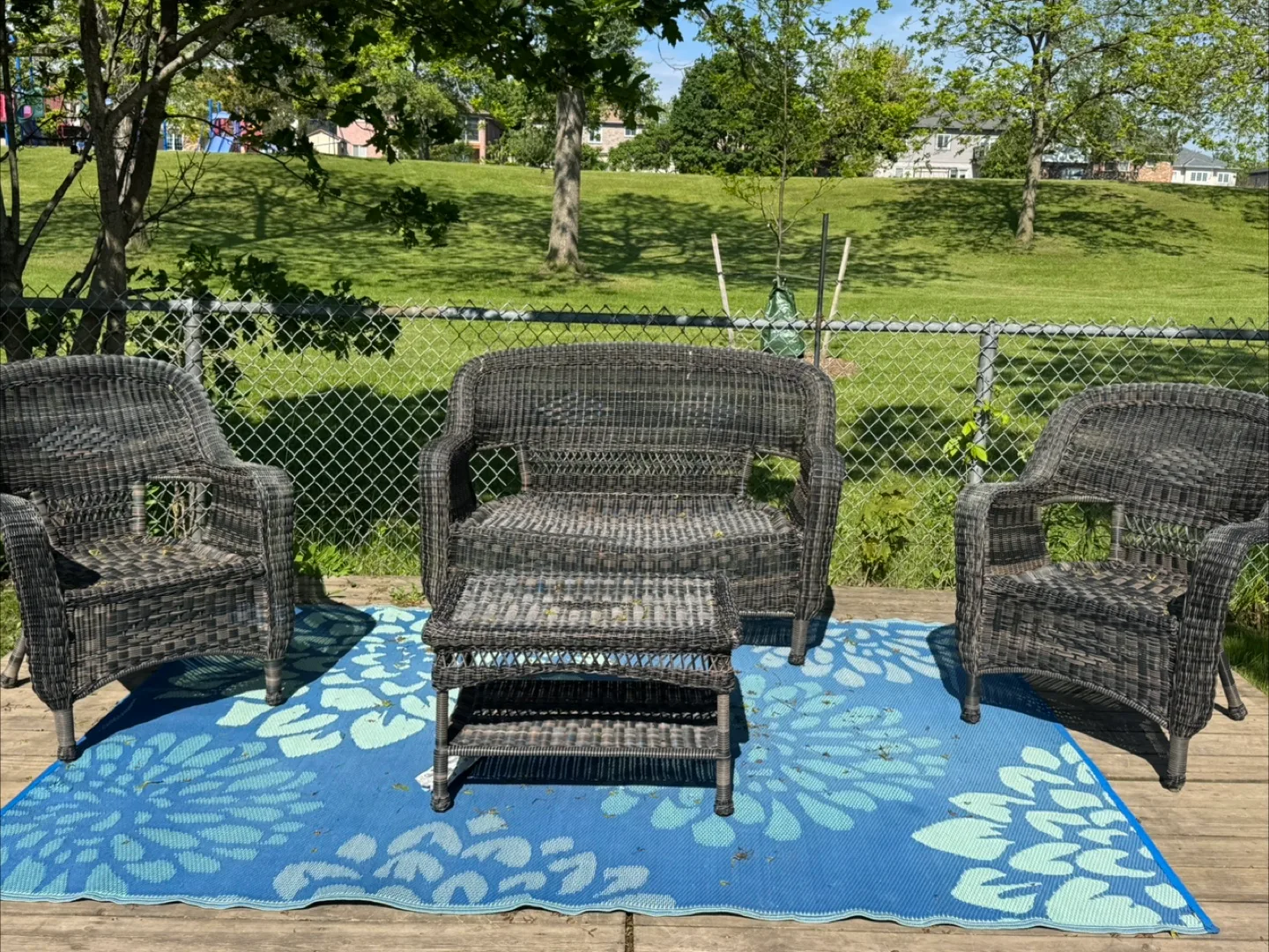 Wicker Patio Set with Cushions thumbnail
