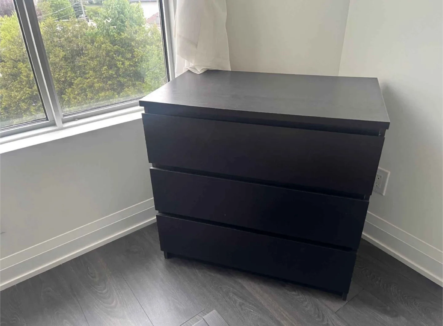 Ikea black 3 drawer dresser and tv stand (DELIVERY AVAILABLE) thumbnail
