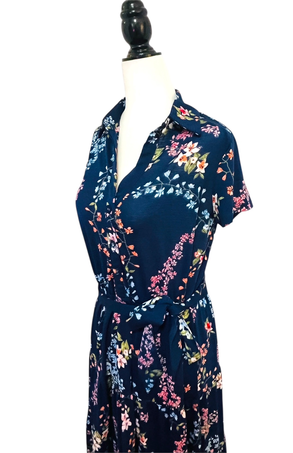 Jane and Delancey Navy Floral Midi Dress Small - photo 3