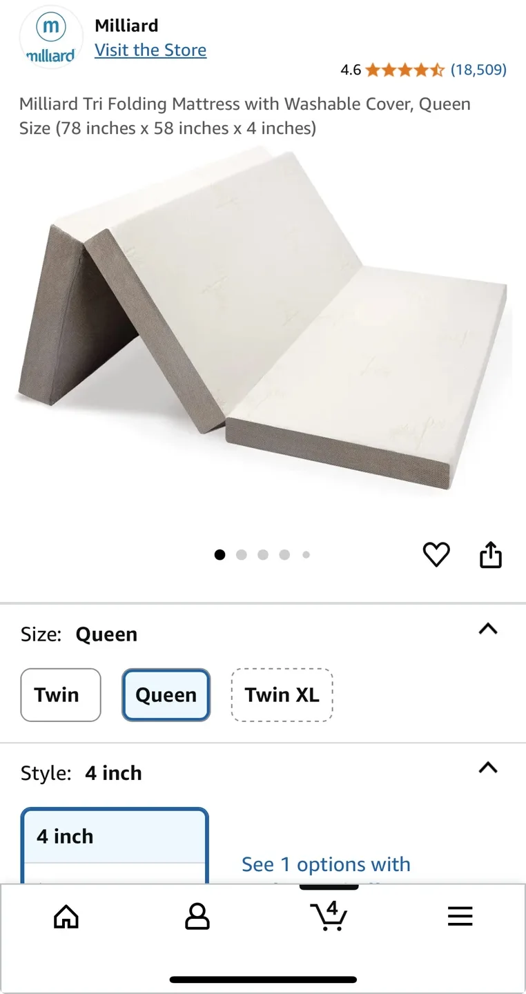 Milliard Trifold Mattress - Queen Size image indicator(2)