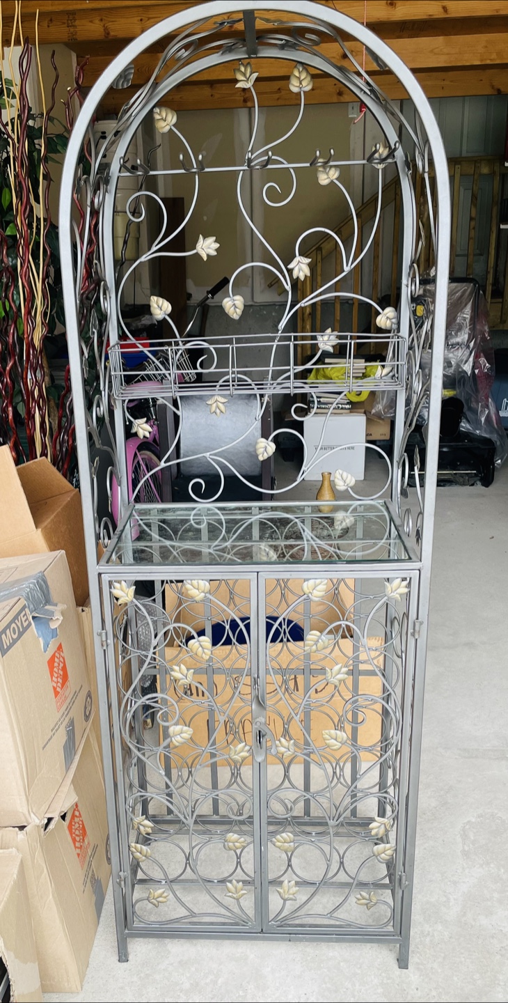 Elegant Metal Wine Rack