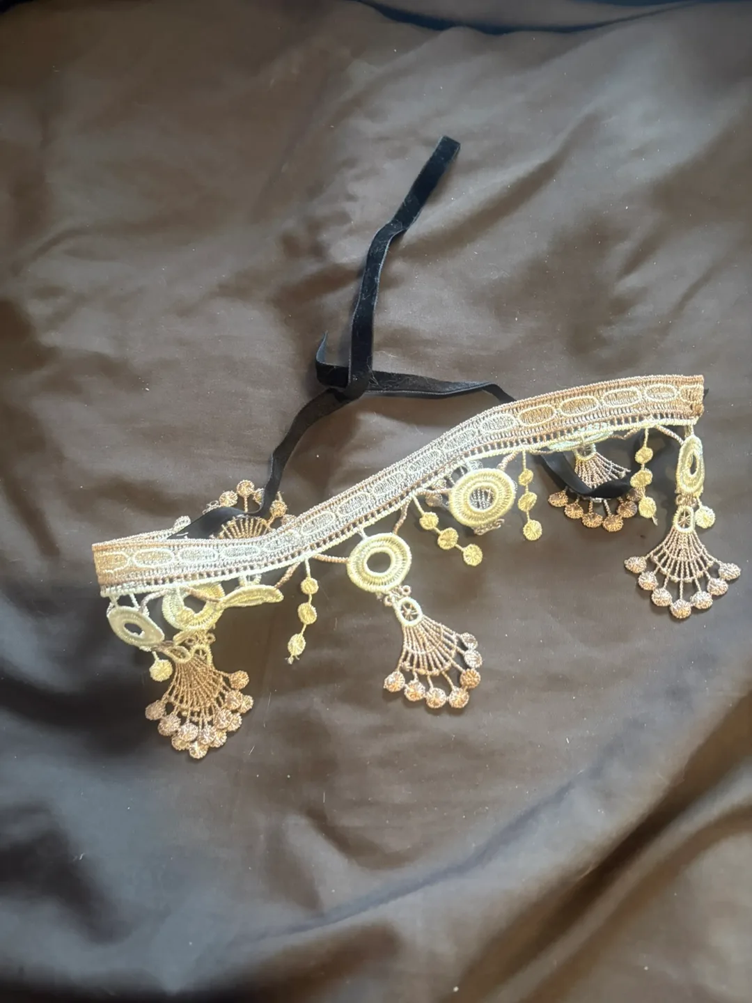 Handmade floral lace chokers with satin and velvet ribbon image indicator(3)