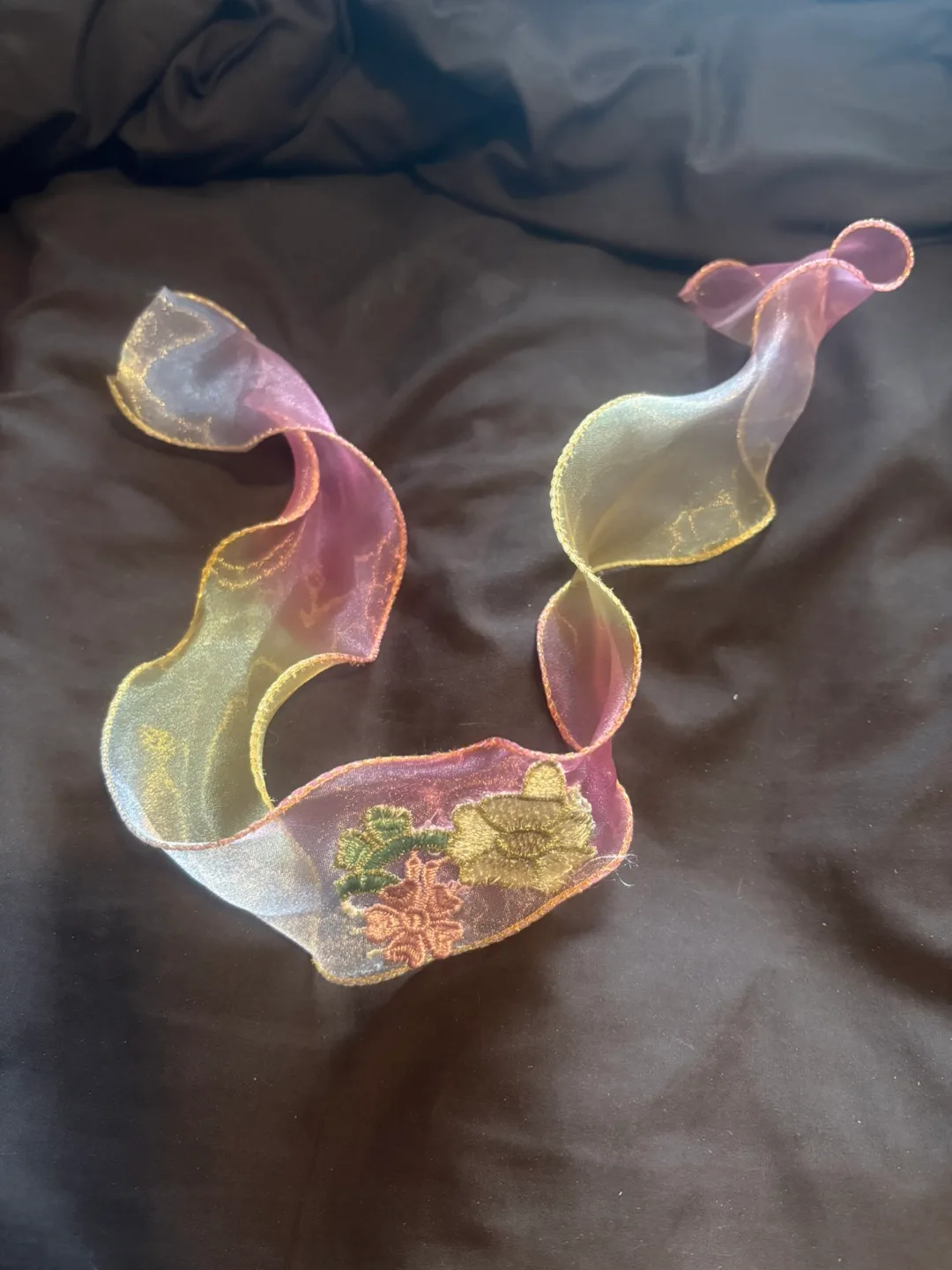 Handmade floral lace chokers with satin and velvet ribbon image indicator(7)