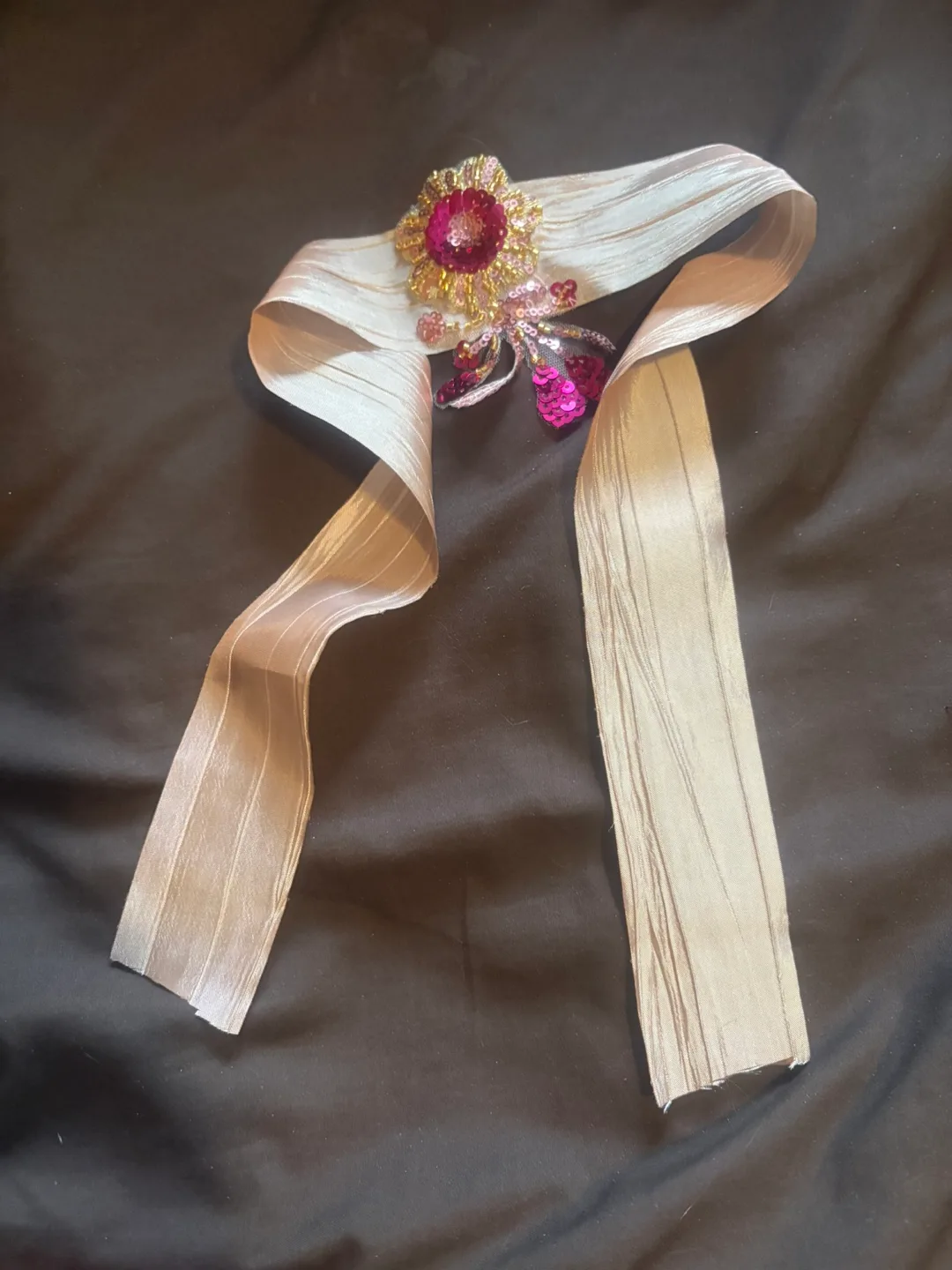 Handmade floral lace chokers with satin and velvet ribbon image indicator(8)