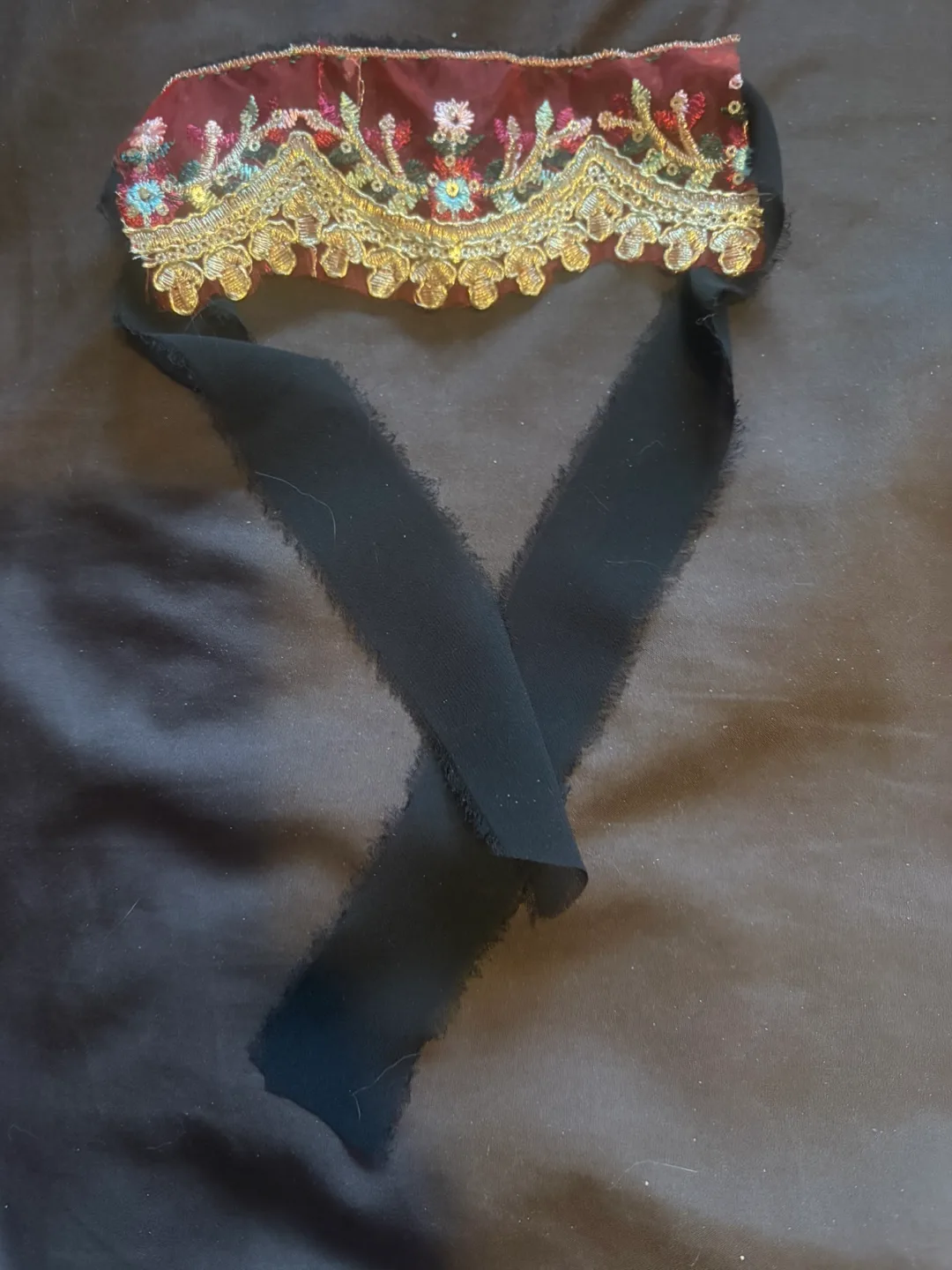 Handmade floral lace chokers with satin and velvet ribbon image indicator(10)