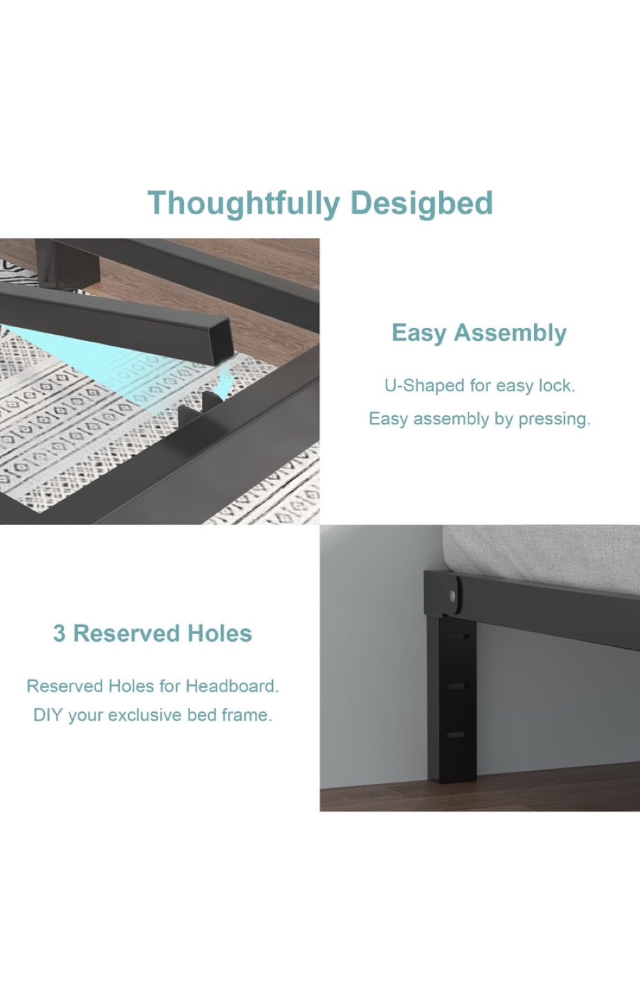 Queen Metal Bed Frame - photo 4