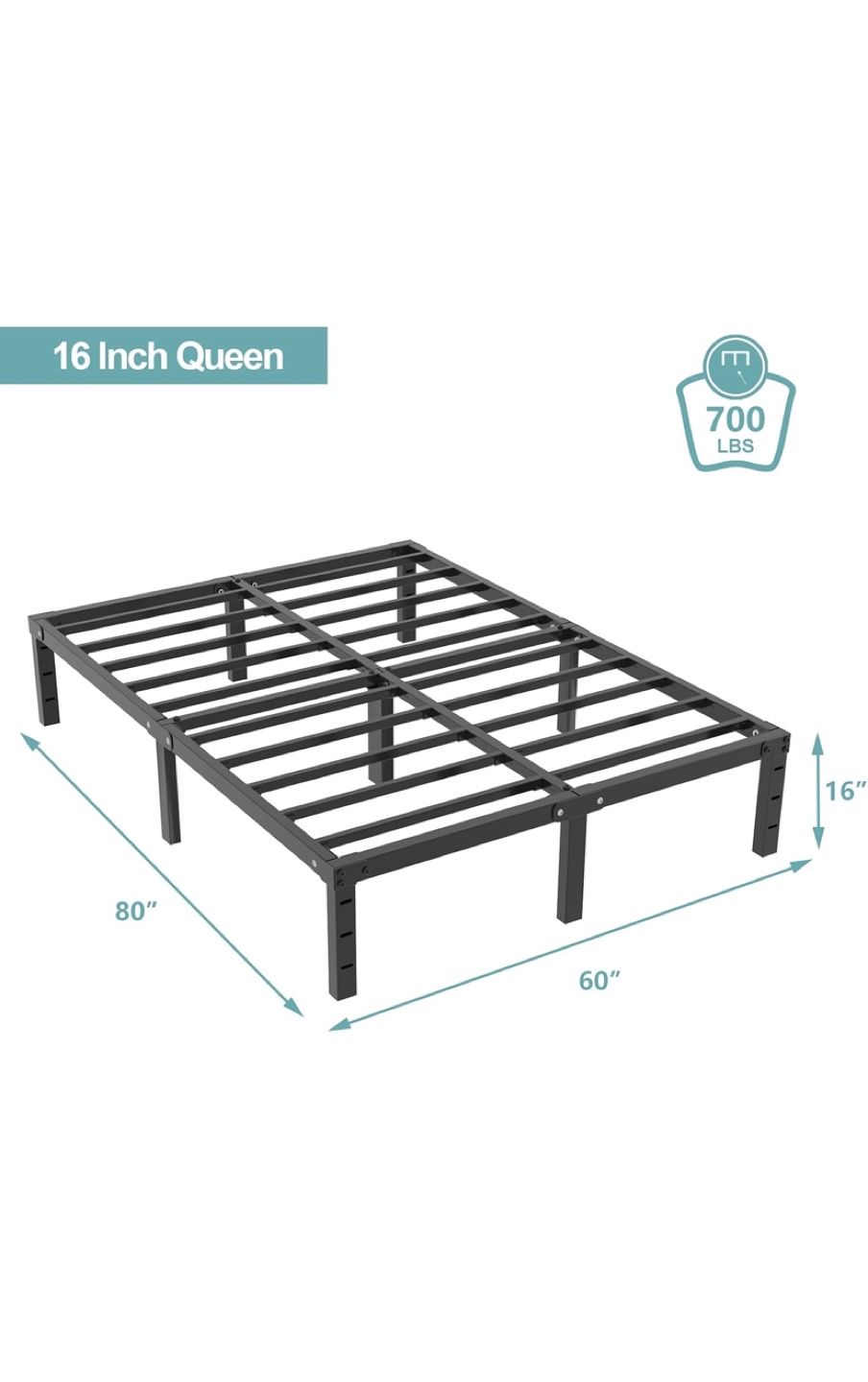 Queen Metal Bed Frame - photo 2