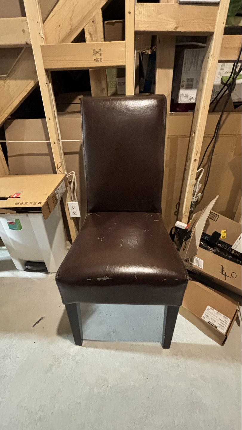 Dark brown dining chair