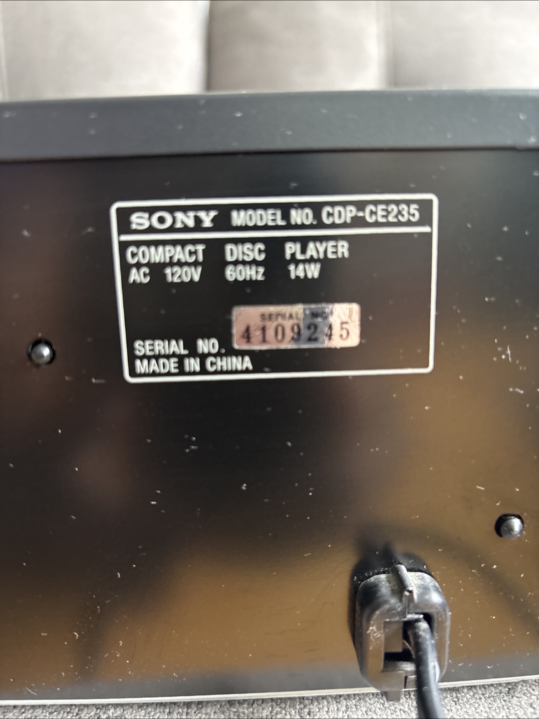 Sony CDP-CE235 5 CD Changer - photo 4