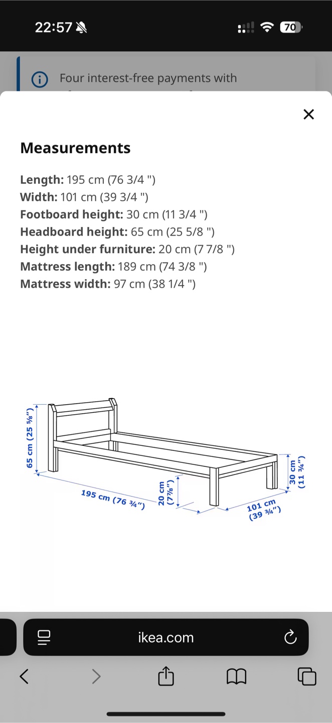 Ikea Neiden Twin Bed Frame - photo 2