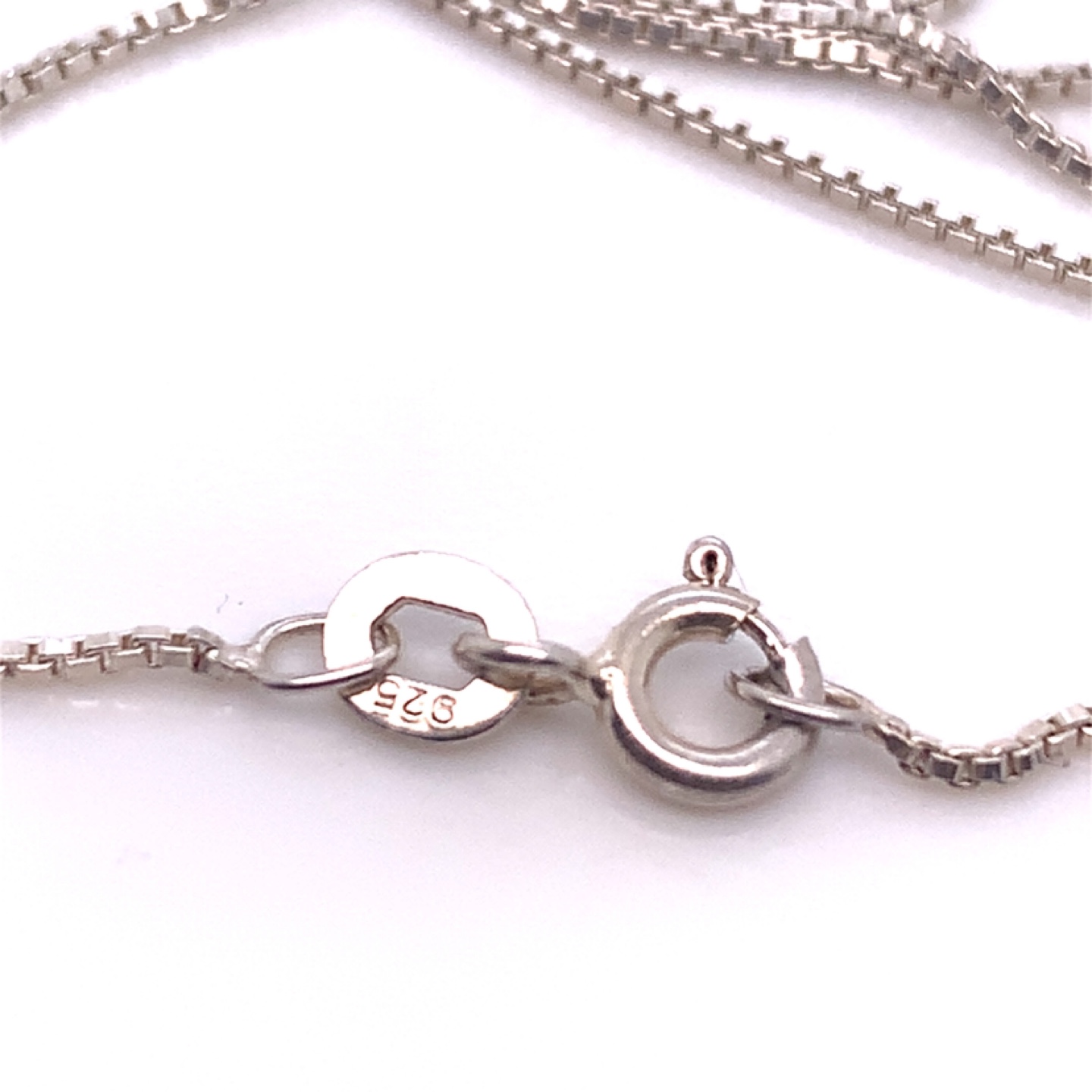Sterling Silver Box Chain Necklace 16” 1.85g - photo 4
