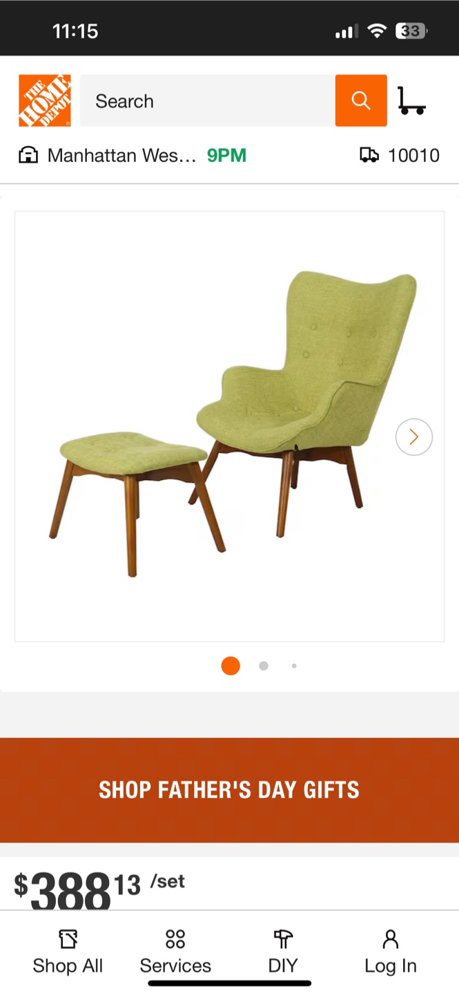 Accent Chair with Ottoman - photo 3