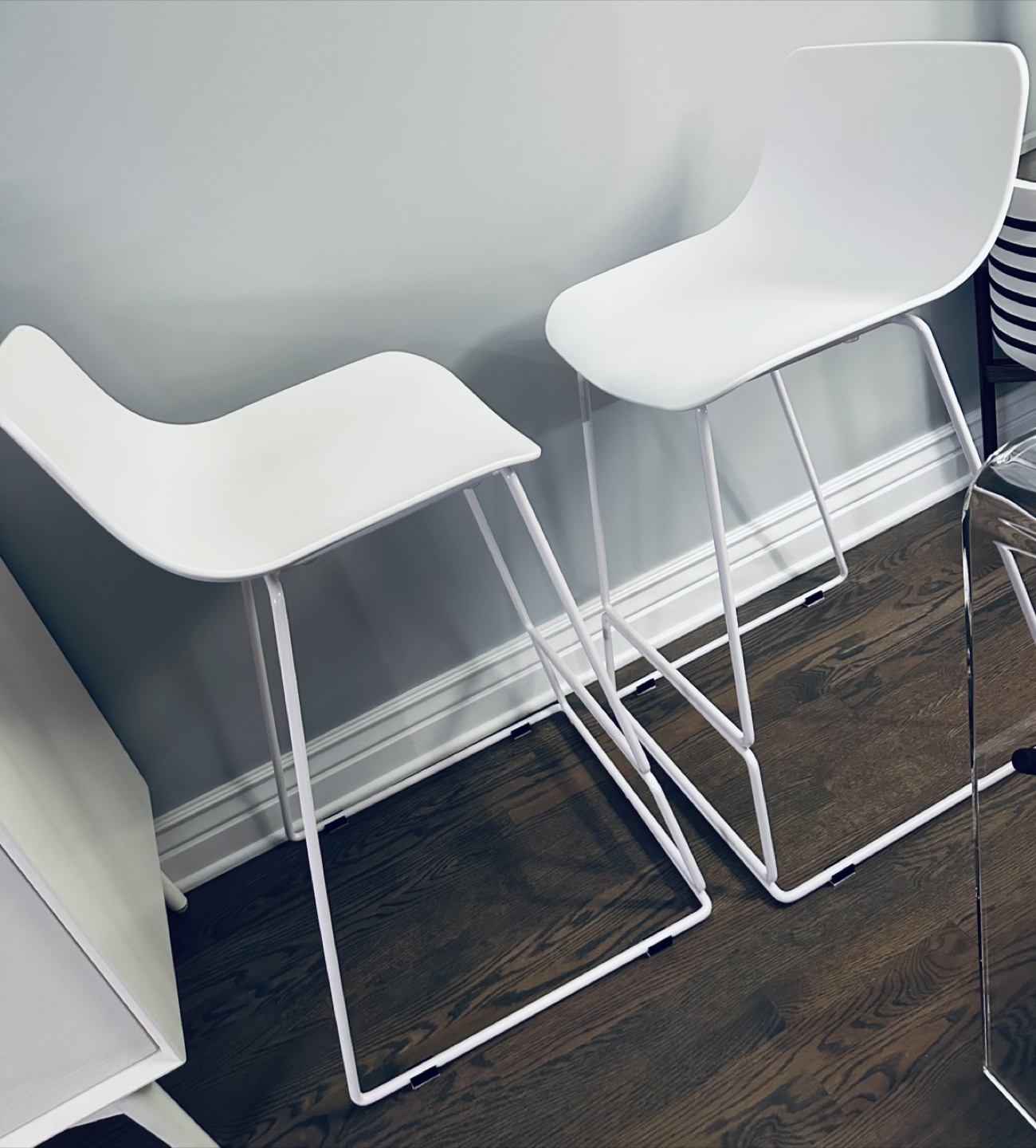 Modern White Counter Stools - photo 3