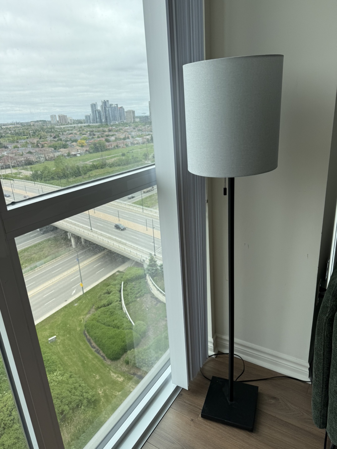 Floor Lamp with Grey Shade