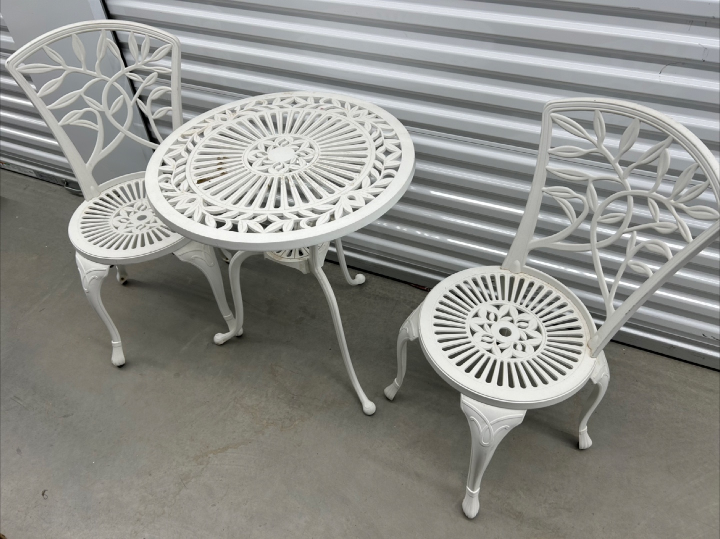 White patio table and chair set - photo 2