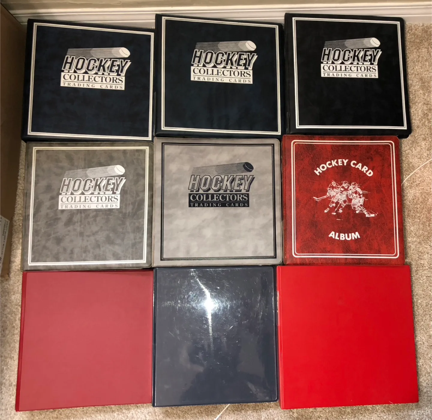 9 Hockey Card Collector Binder Lot thumbnail