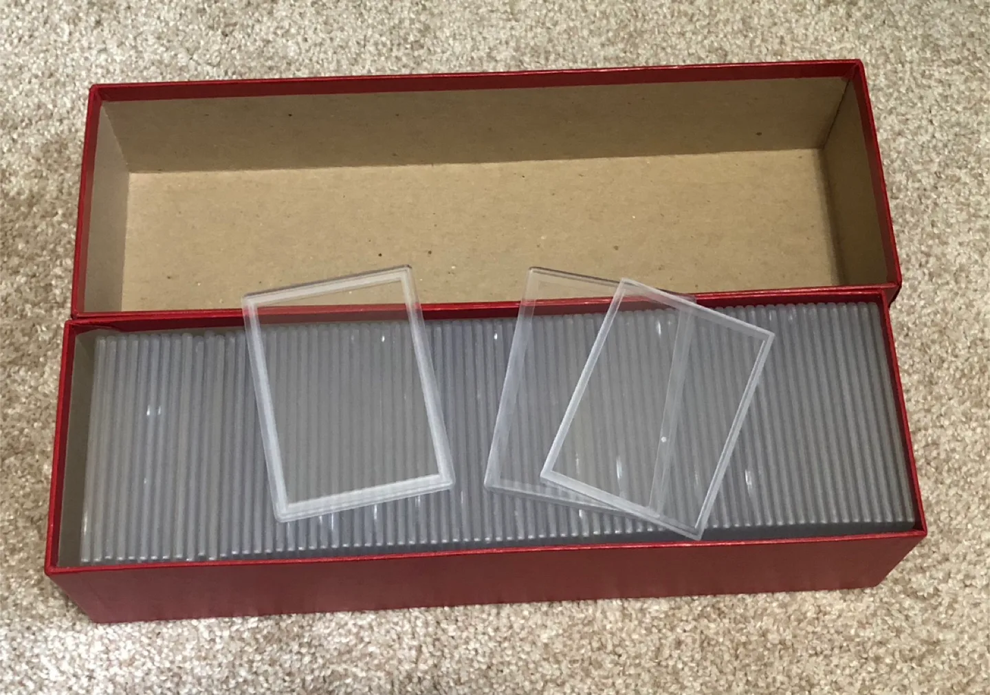 100 Snap Tight Hockey Card Holders 35pt Thickness Like New thumbnail