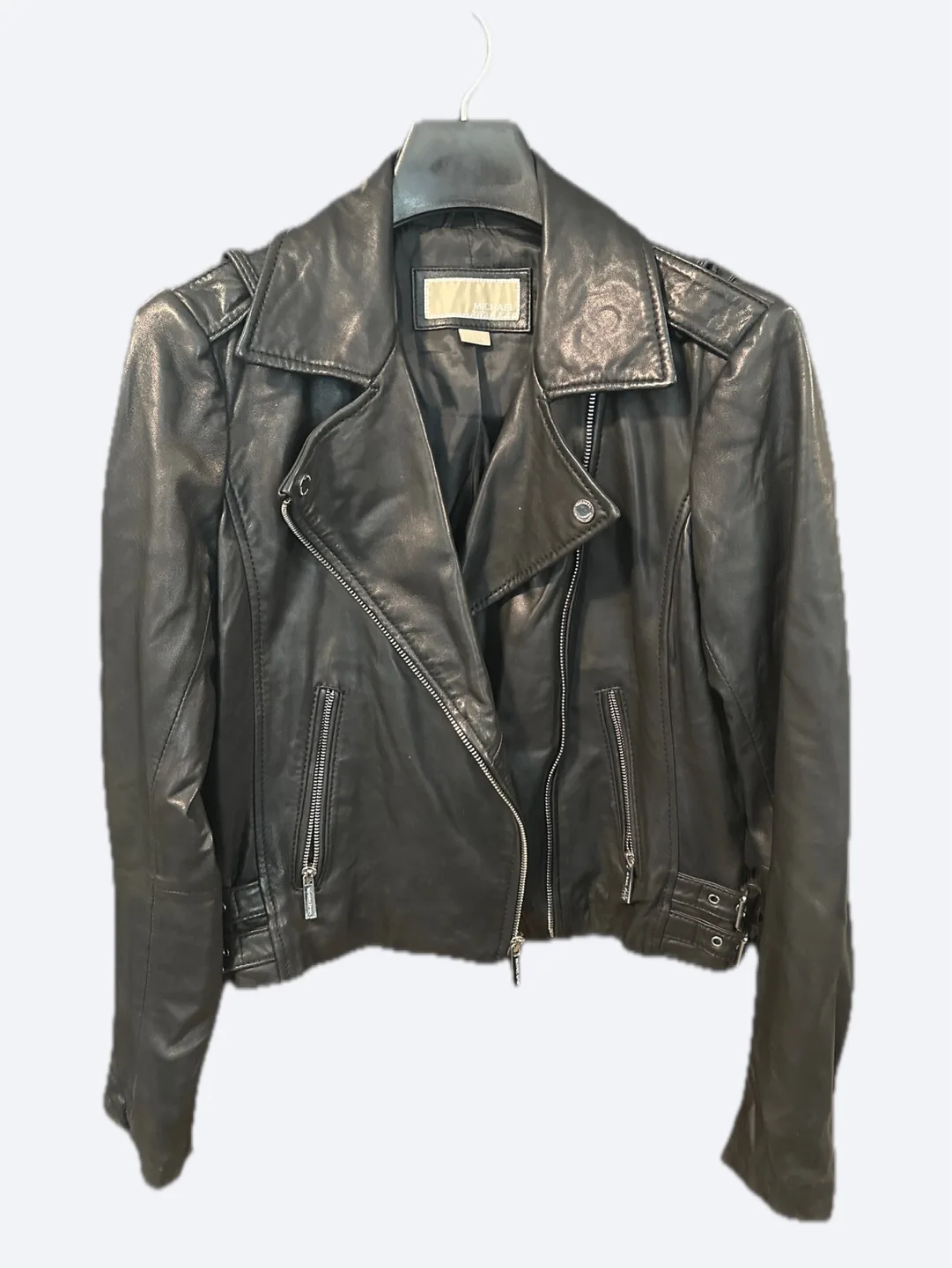 Michael Kors Black Leather Jacket thumbnail