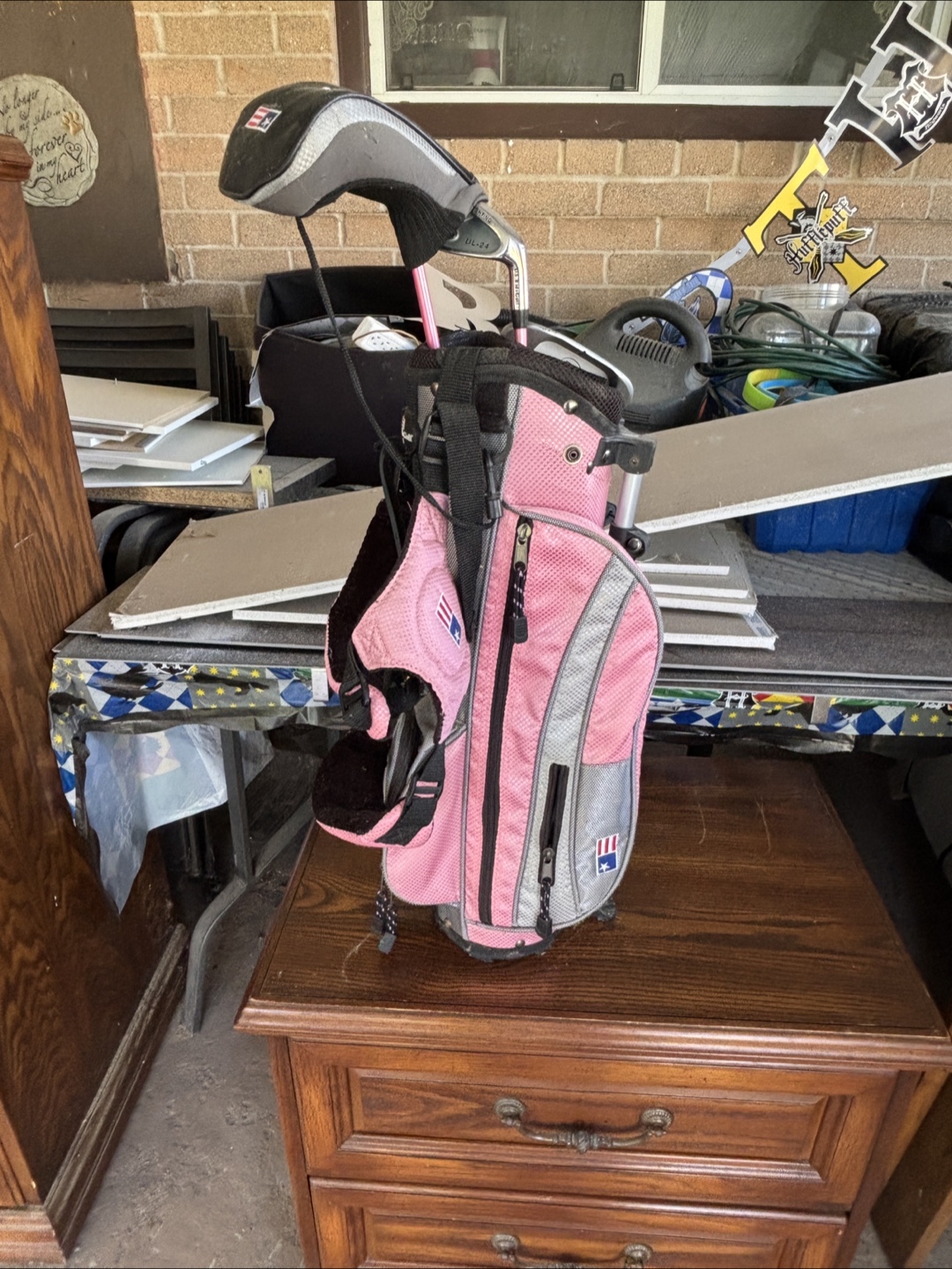 Kids Pink golf club set with bag - photo 3