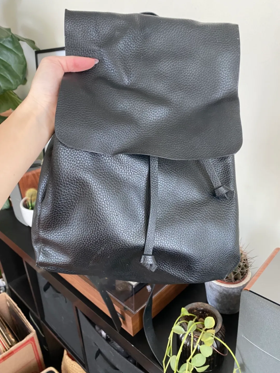 Zara Leather Backpack thumbnail