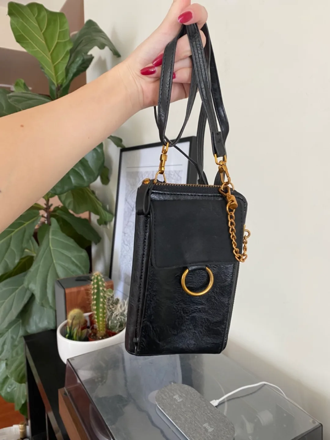 Black crossbody wallet/phone case thumbnail