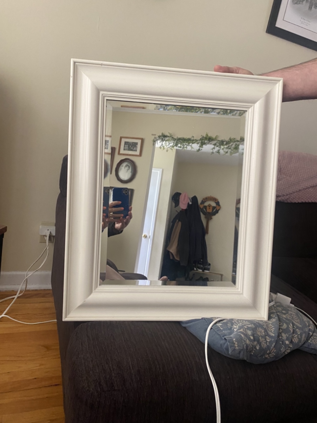 White Framed Mirror