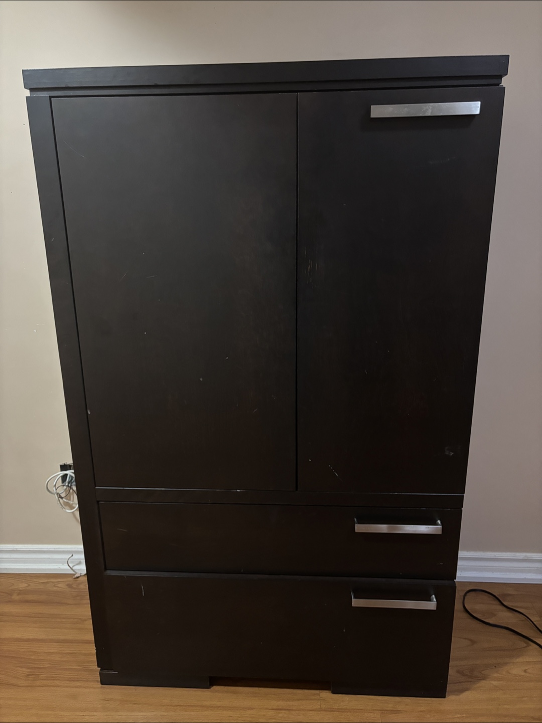 Dark Brown Wooden Wardrobe