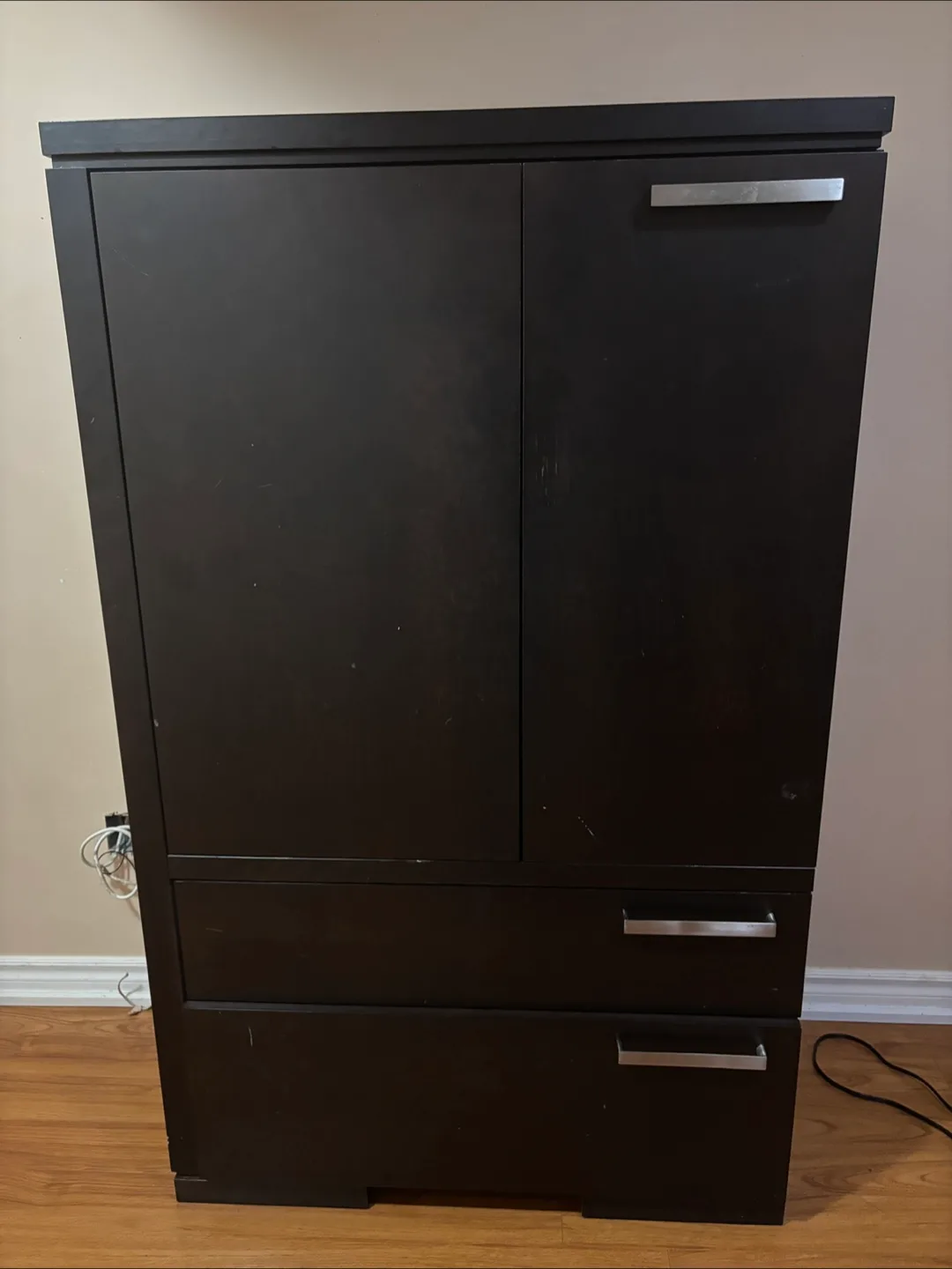 Dark Brown Wooden Wardrobe thumbnail