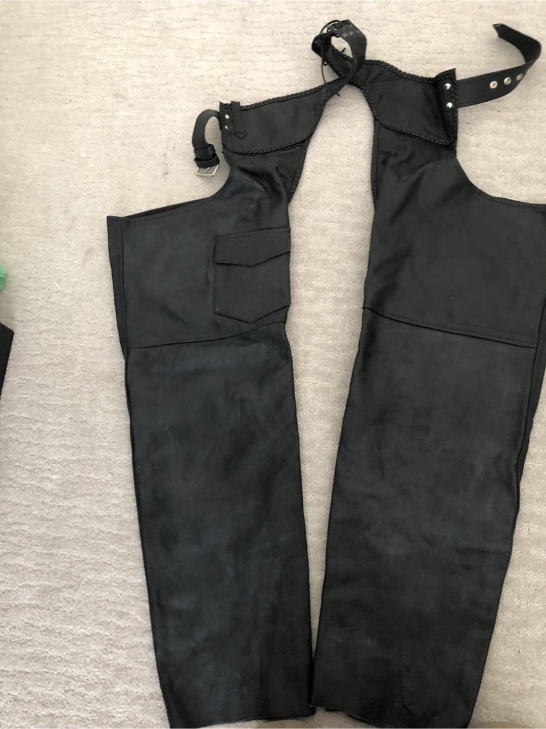 JAFRUM Black Motorcycle Chaps - XL