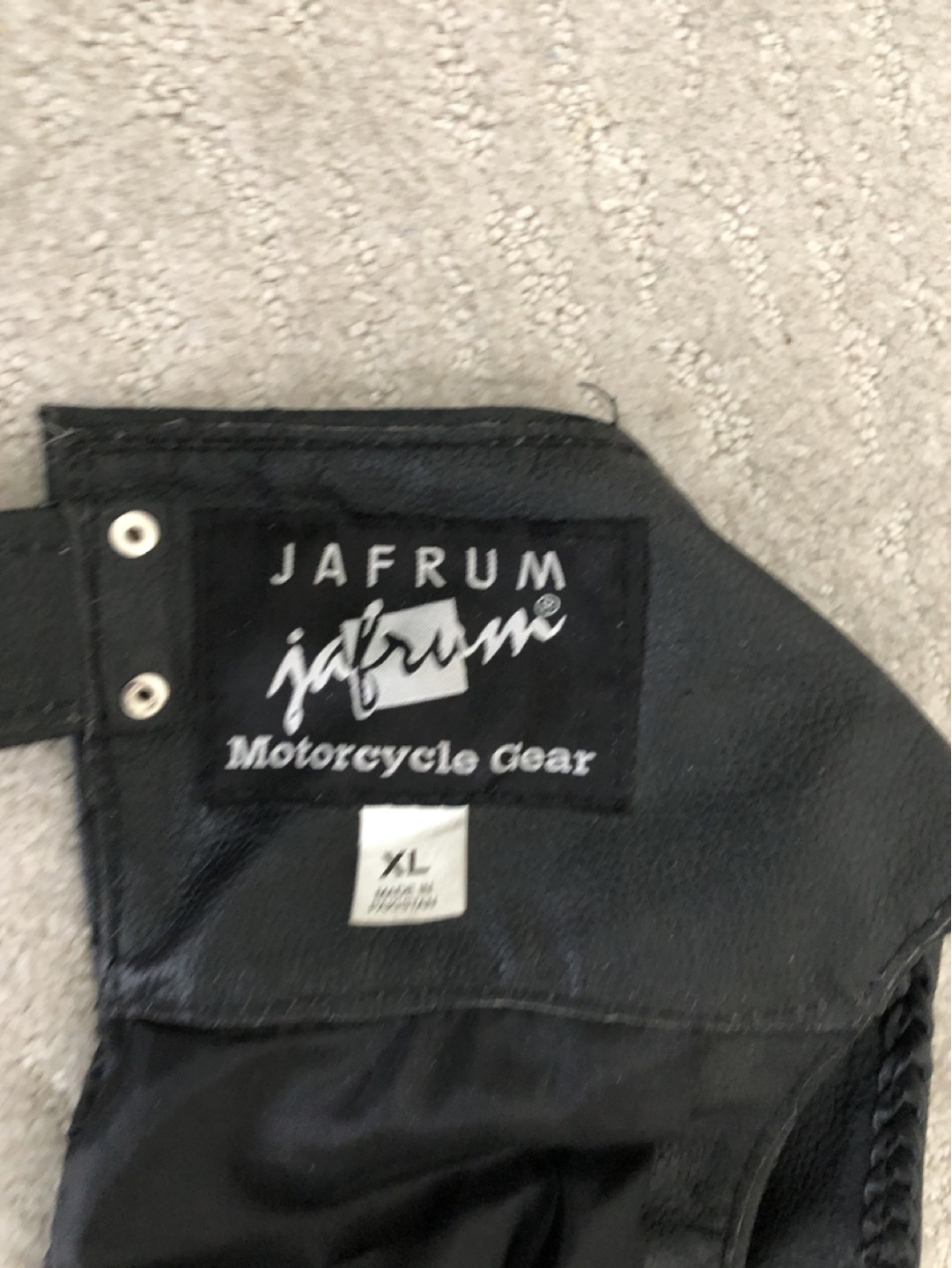 JAFRUM Black Motorcycle Chaps - XL - photo 2