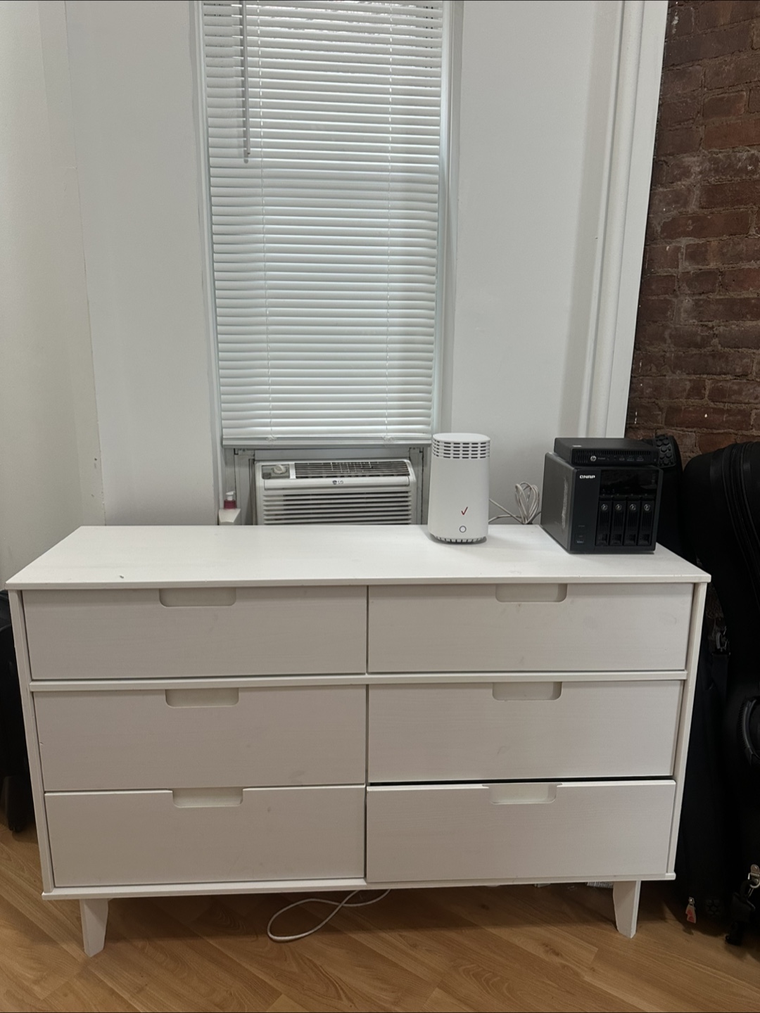 White Dresser with 6 Drawers