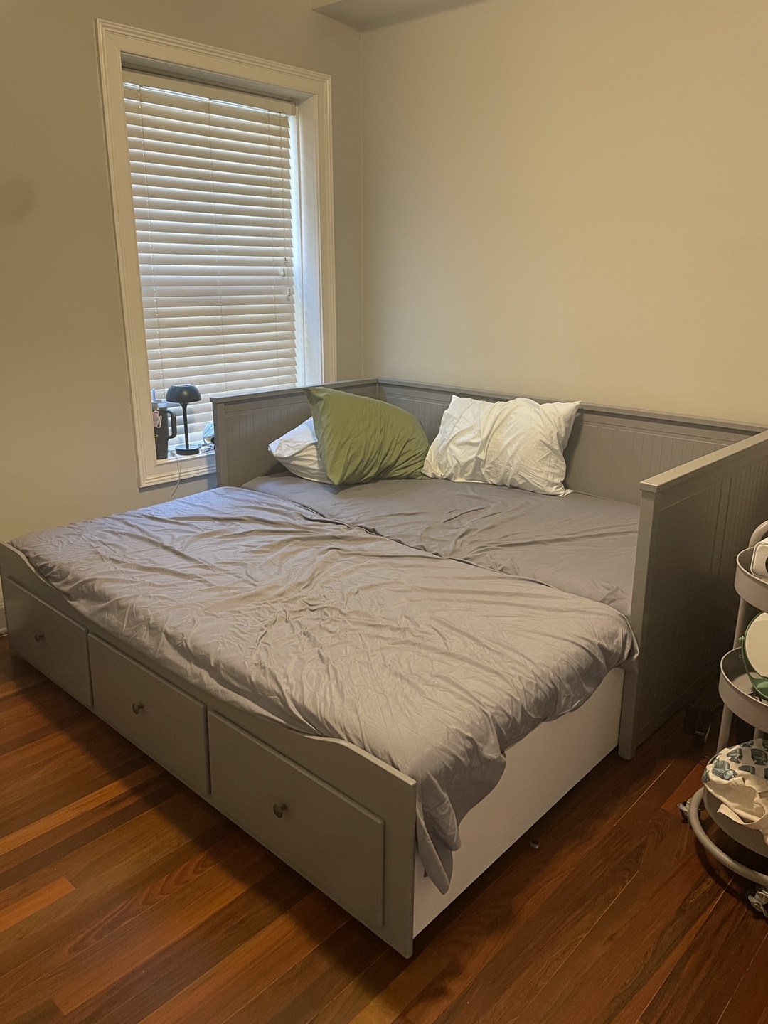 IKEA HEMNES Day Bed Frame with 3 Drawers, Gray - photo 2