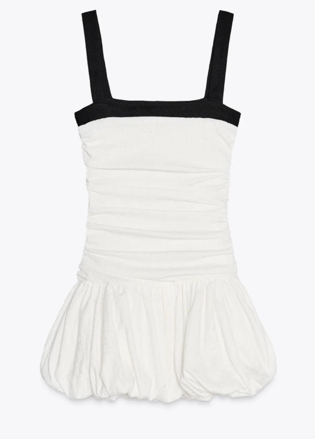 Zara | balloon textured white mini dress - S thumbnail