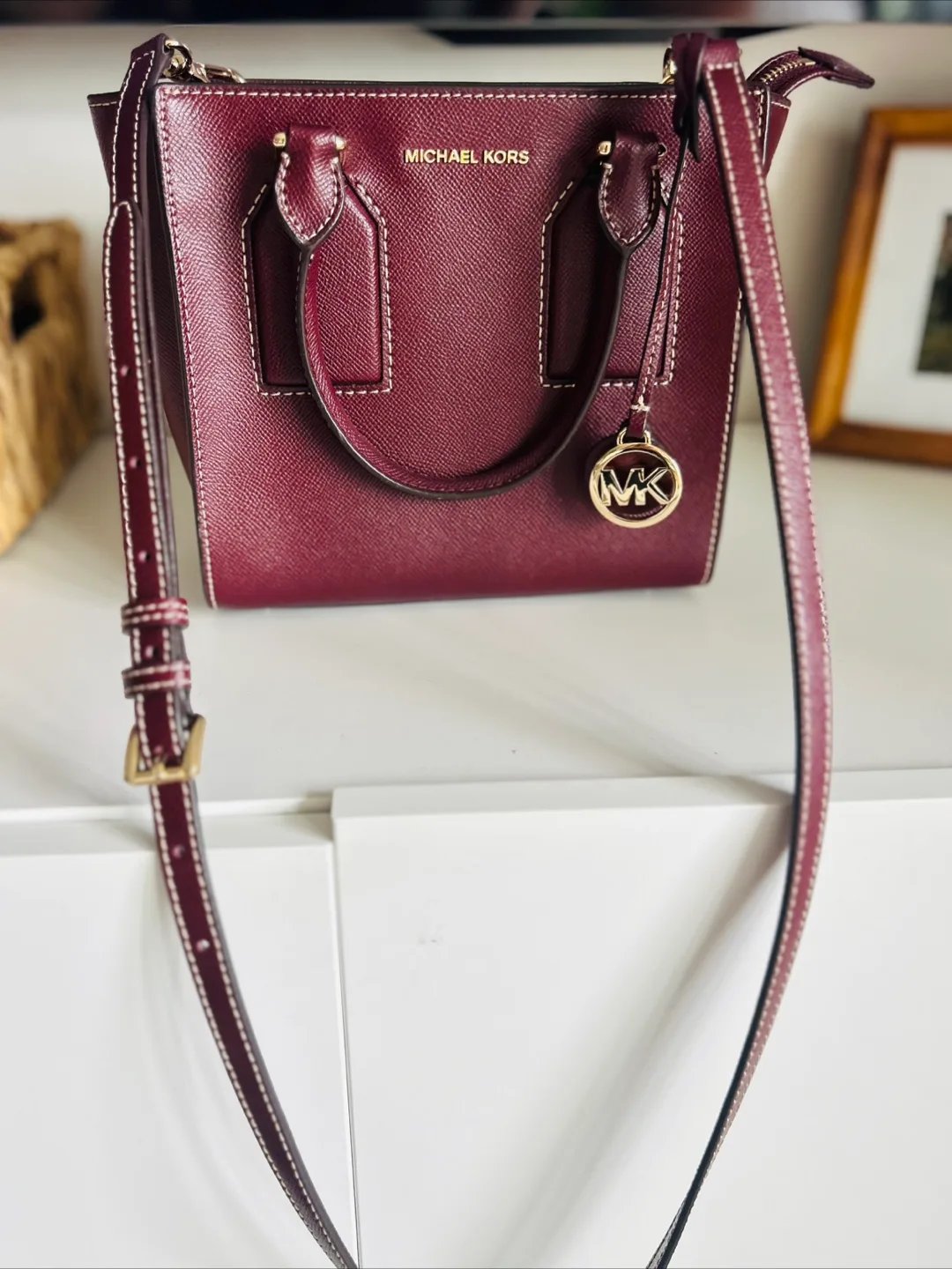 Michael Kors Burgundy Crossbody Bag thumbnail