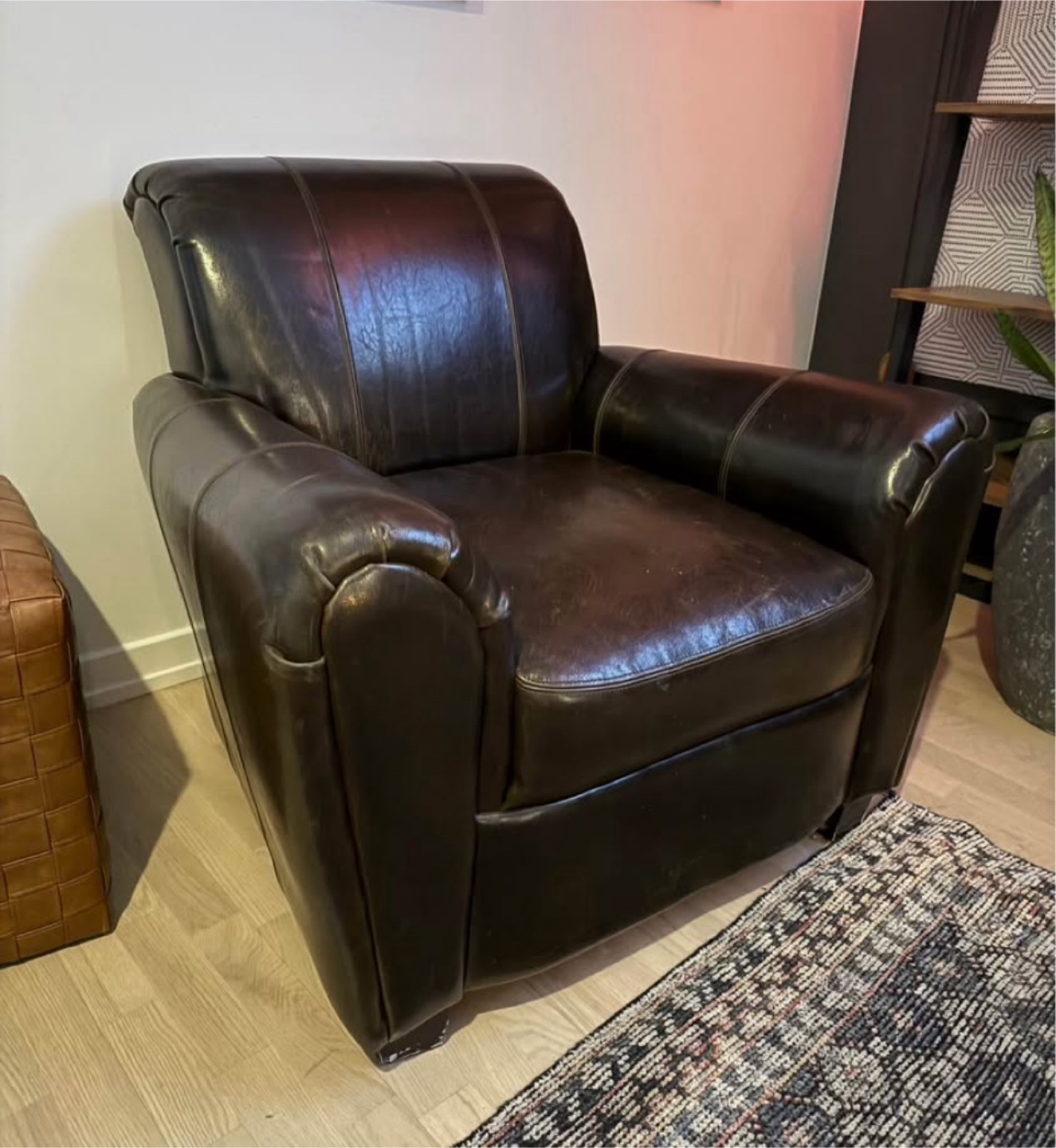 Brown Leather Armchair