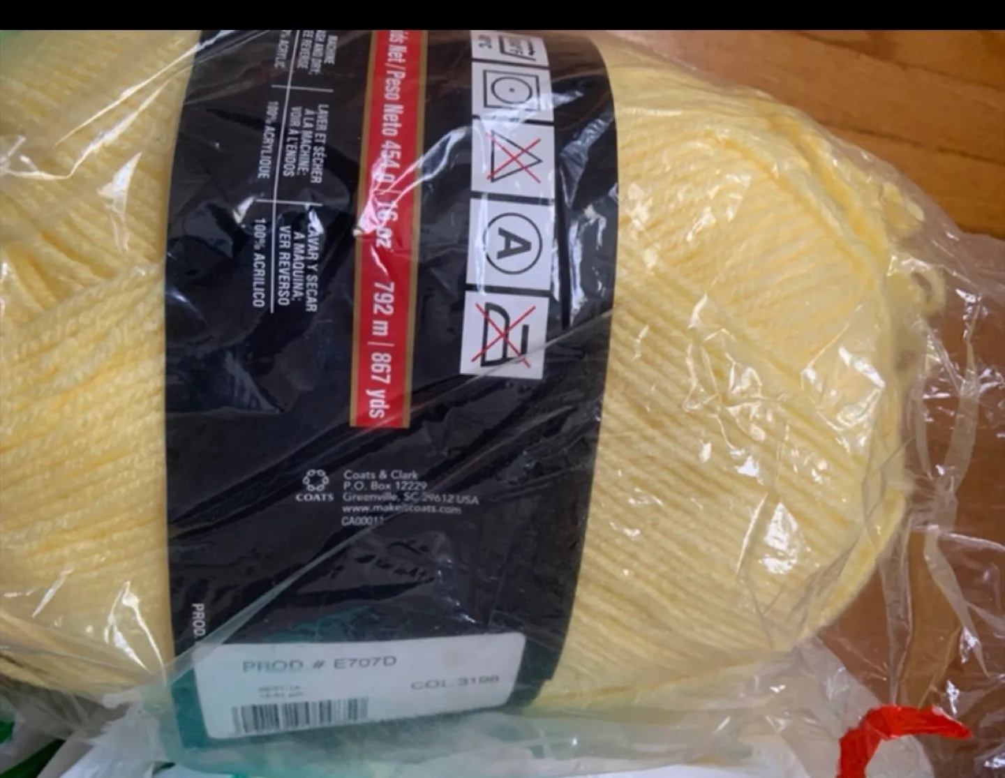 NEW -Red Heart Comfort Yarn - Yellow- 16 oz image indicator(5)
